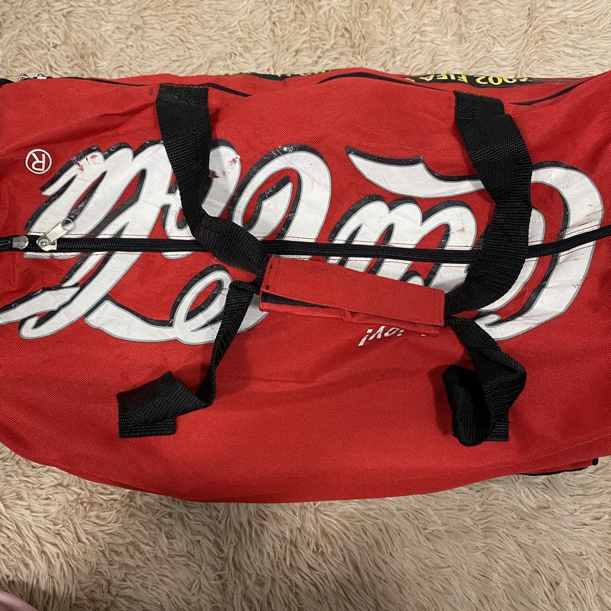 Japanese Brand 📌Vintage Medium Shoulder Bag Travel Coca Cola Big Logo Size ONE SIZE - 9 Thumbnail