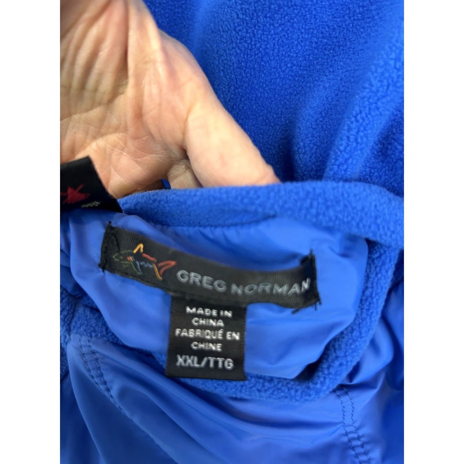 Vintage Greg Norman Puffer Vest Mens 2XL Blue Reversible Golf Warm Fleece Lined Shirt vest? Size US XXL / EU 58 / 5 - 3 Thumbnail