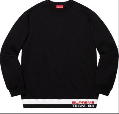 Supreme Supreme Rib Stripe Crewneck Black Size US M / EU 48-50 / 2 - 7 Thumbnail