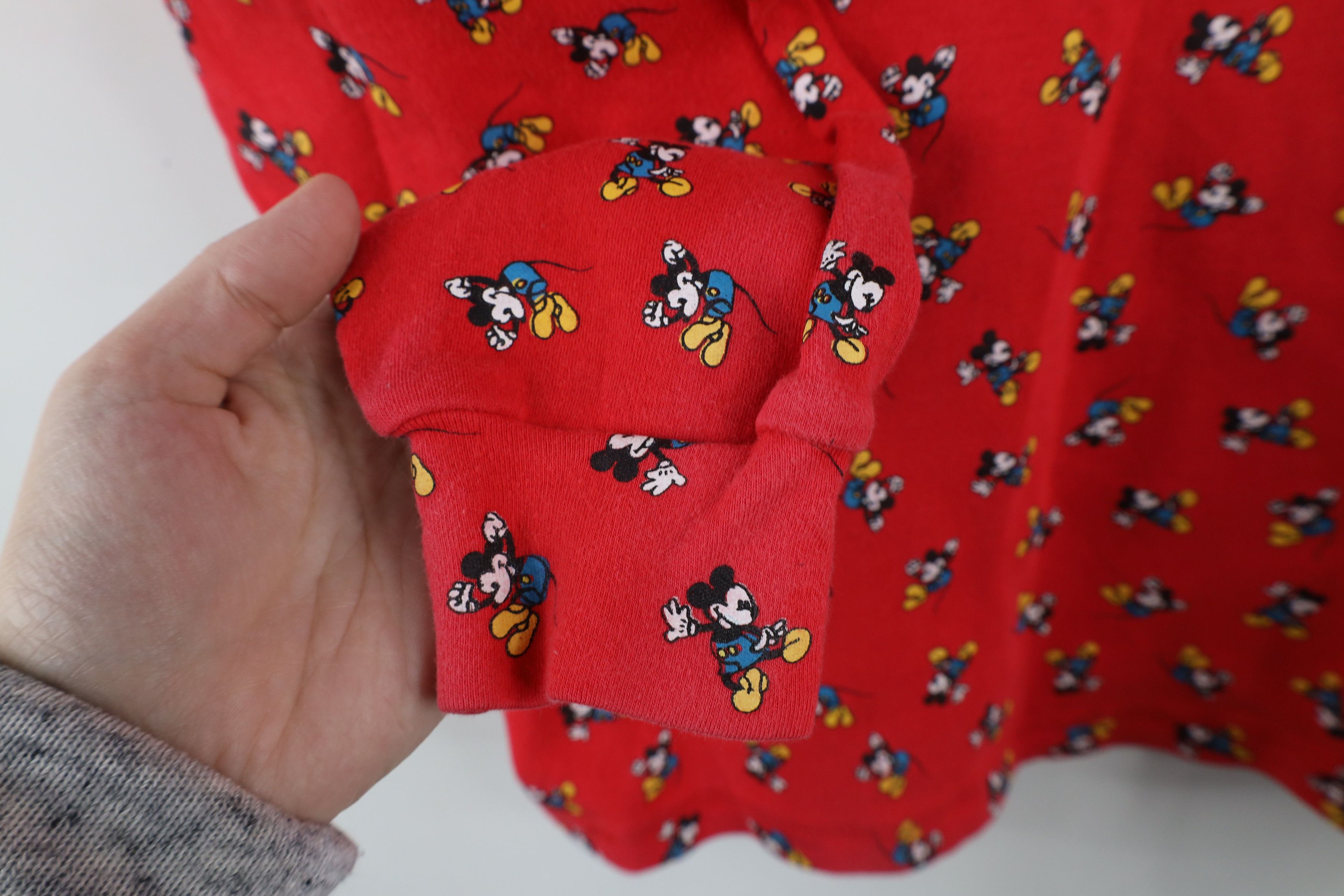 Disney × Vintage Vintage 90s Disney Mickey Mouse All Print Turtleneck T-Shirt Size L / US 10 / IT 46 - 9 Thumbnail