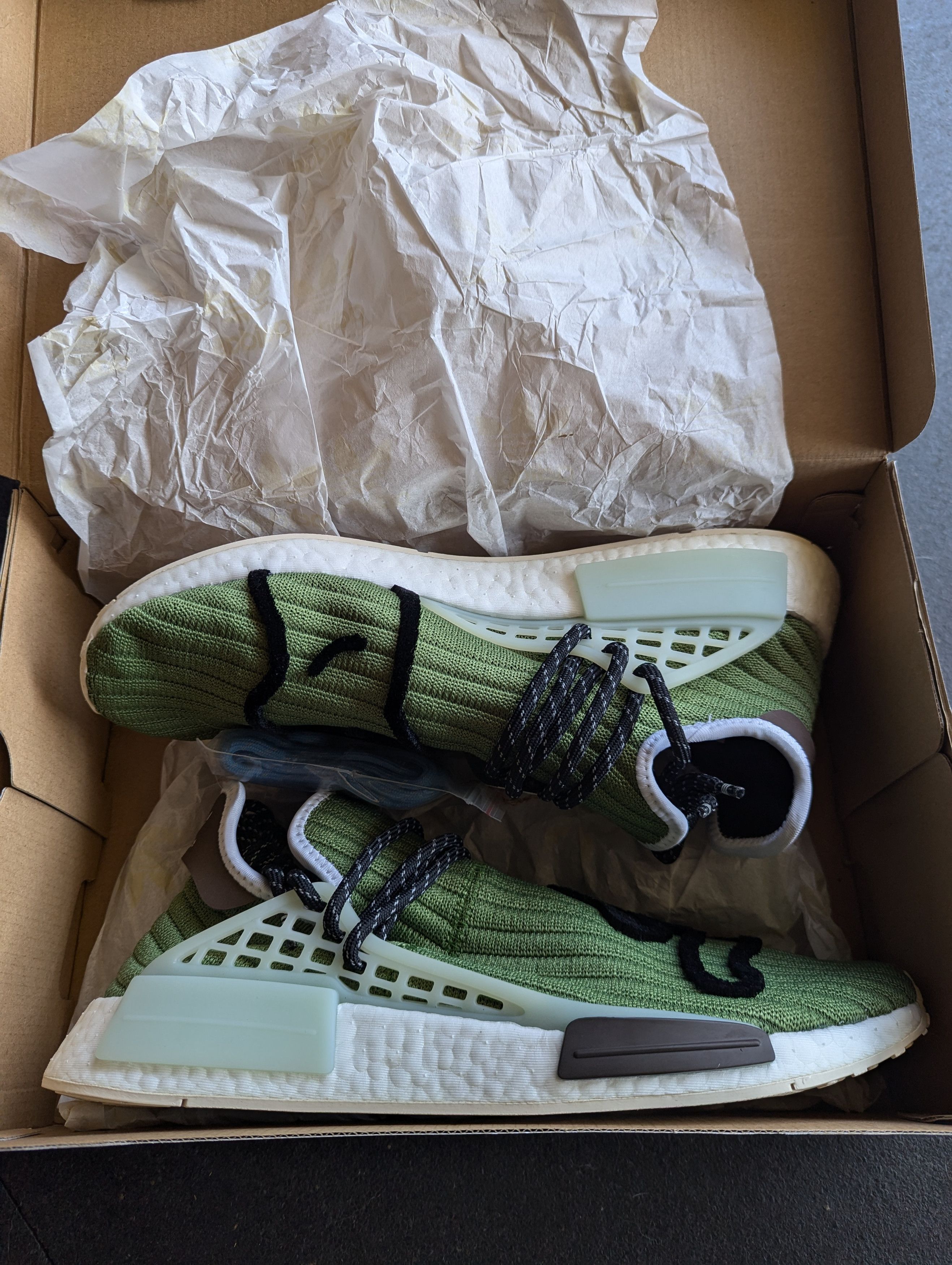 Adidas × Billionaire Boys Club × Humanrace adidas NMD Hu Pharrell x BBC Running Dog Green Size US 12.5 / EU 45-46 - 3 Thumbnail