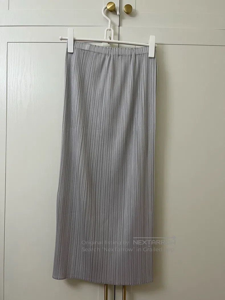 Issey Miyake Issey Miyake size:3 Ruffle Skirt Light Gray Size 22" - 6 Thumbnail