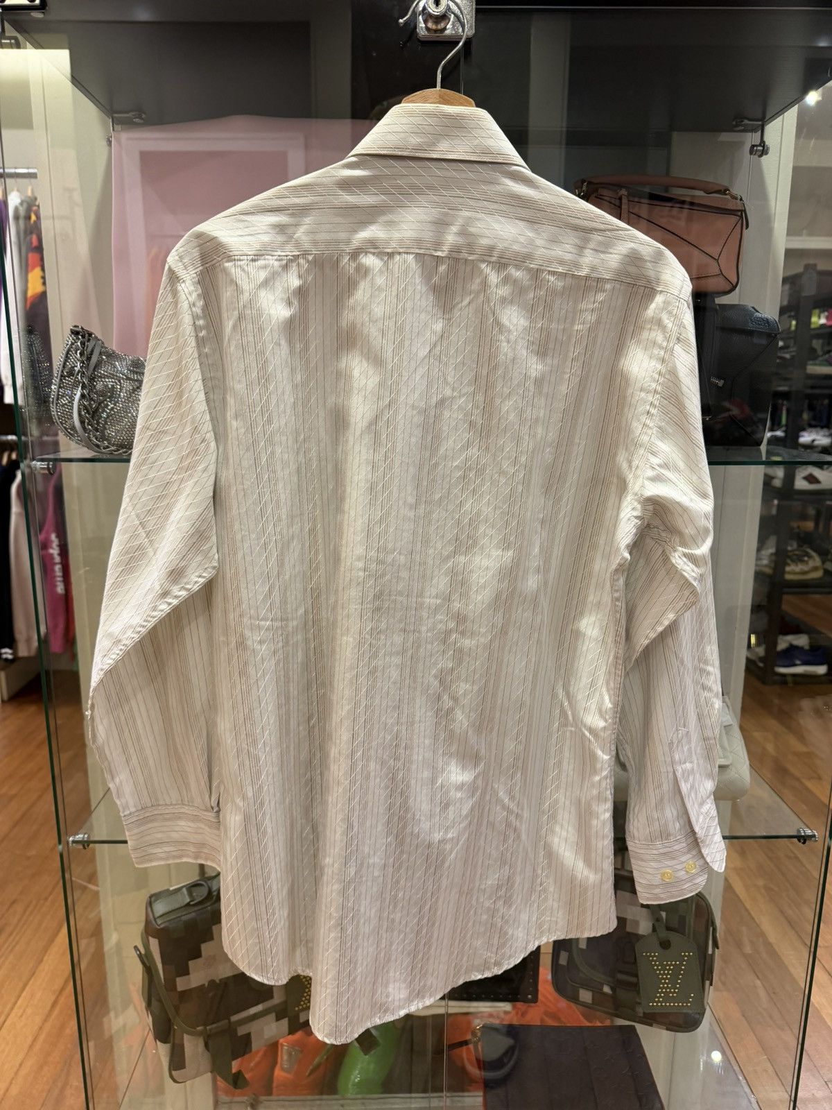 Christian Dior Monsieur Dior Monsieur Silver Stripe Button Down Shirt Size US L / EU 52-54 / 3 - 3 Thumbnail