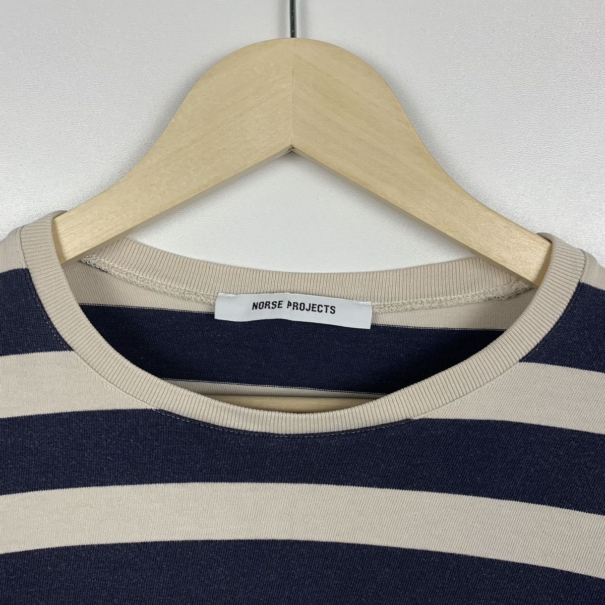Norse Projects Norse Project Striped Long Sleeve T-Shirr Size XS White Blue Size XS / US 0-2 / IT 36-38 - 6 Thumbnail