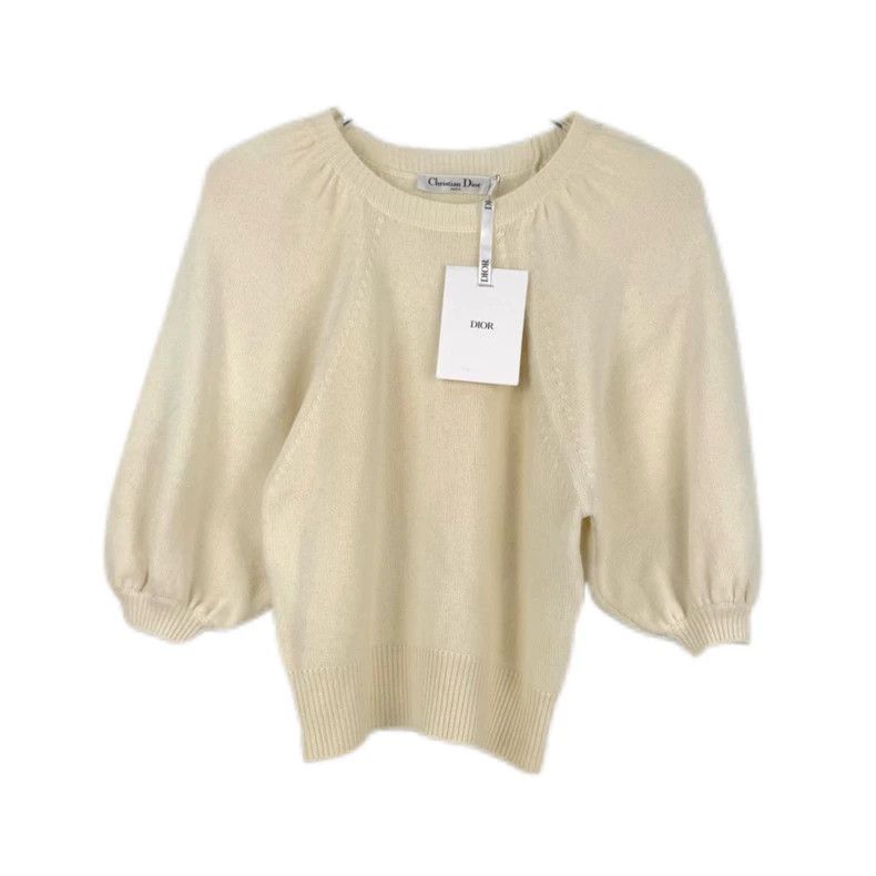 Dior Dior Beige Cashmere Lantern Sleeve Sweater Size US S / EU 44-46 / 1 - 1 Thumbnail