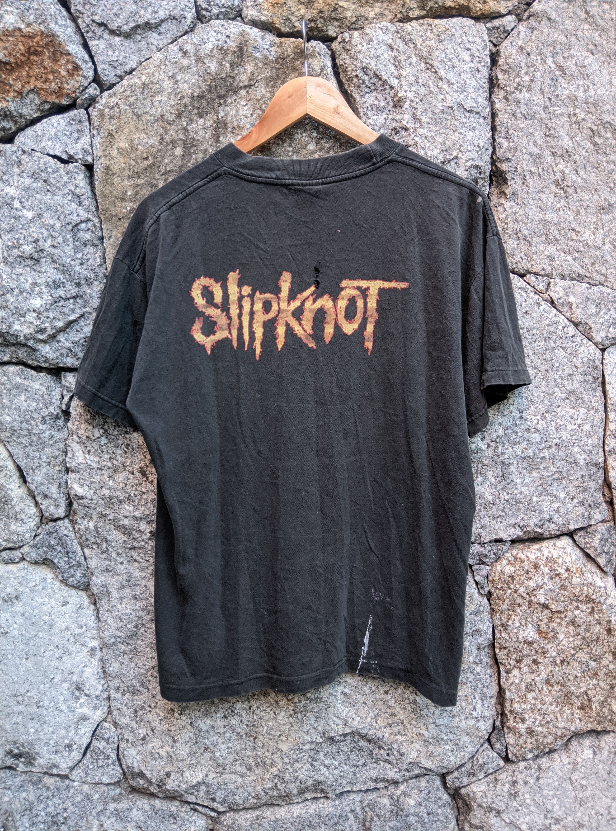 Band Tees Vintage 2000 thrashed Slipknot nu metal distressed fade t Size US M / EU 48-50 / 2 - 2 Thumbnail