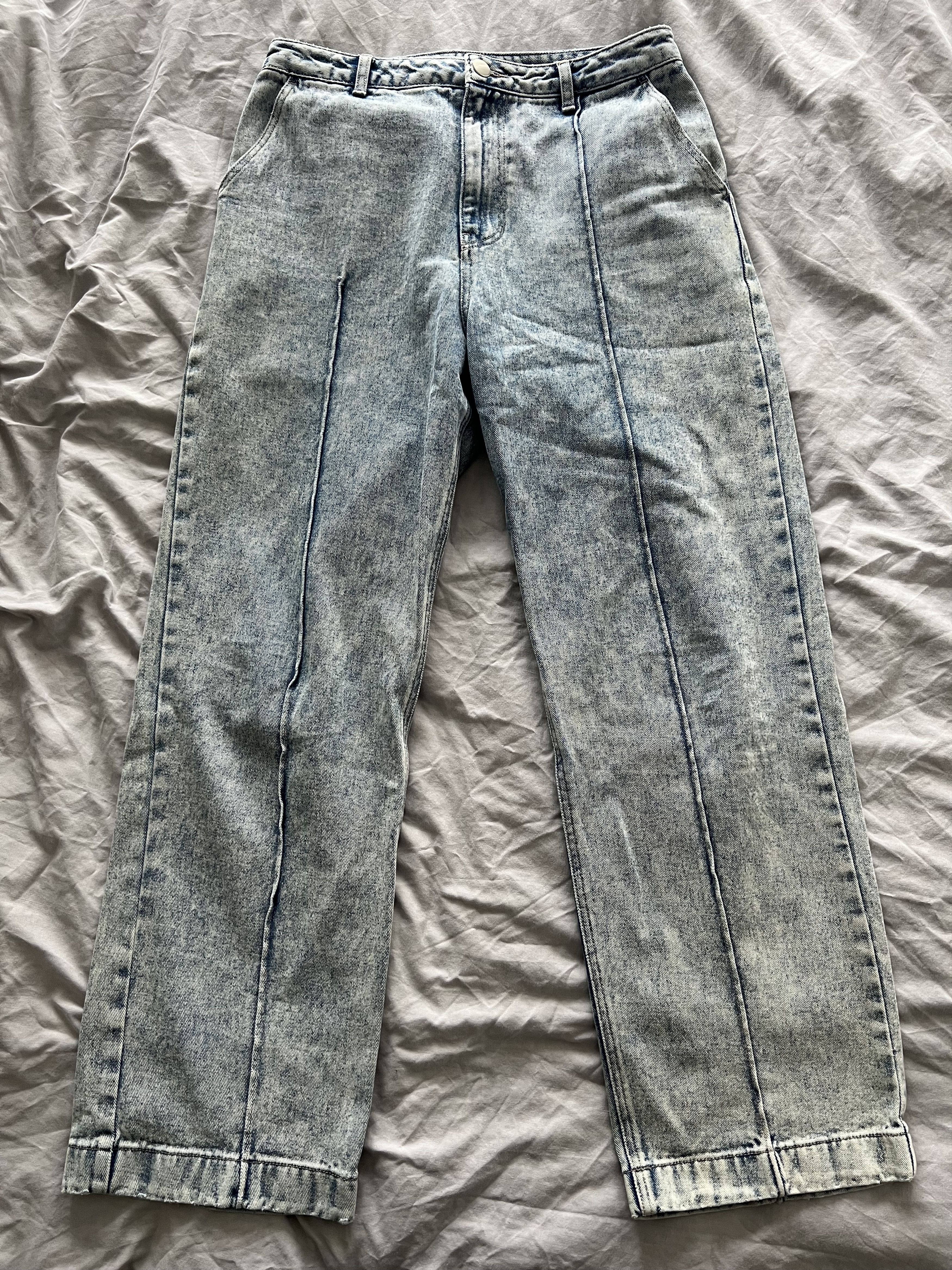 SEOKWOON YOON DENIM WIDE RELAXED JEANS
