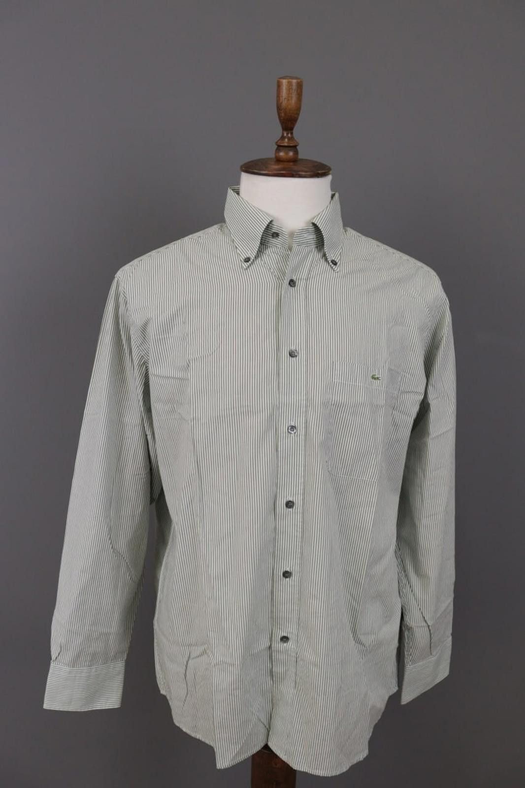 Lacoste Lacoste Gray Pinstripe Button Dress Shirt Size 44 Size US M / EU 48-50 / 2 - 1 Thumbnail