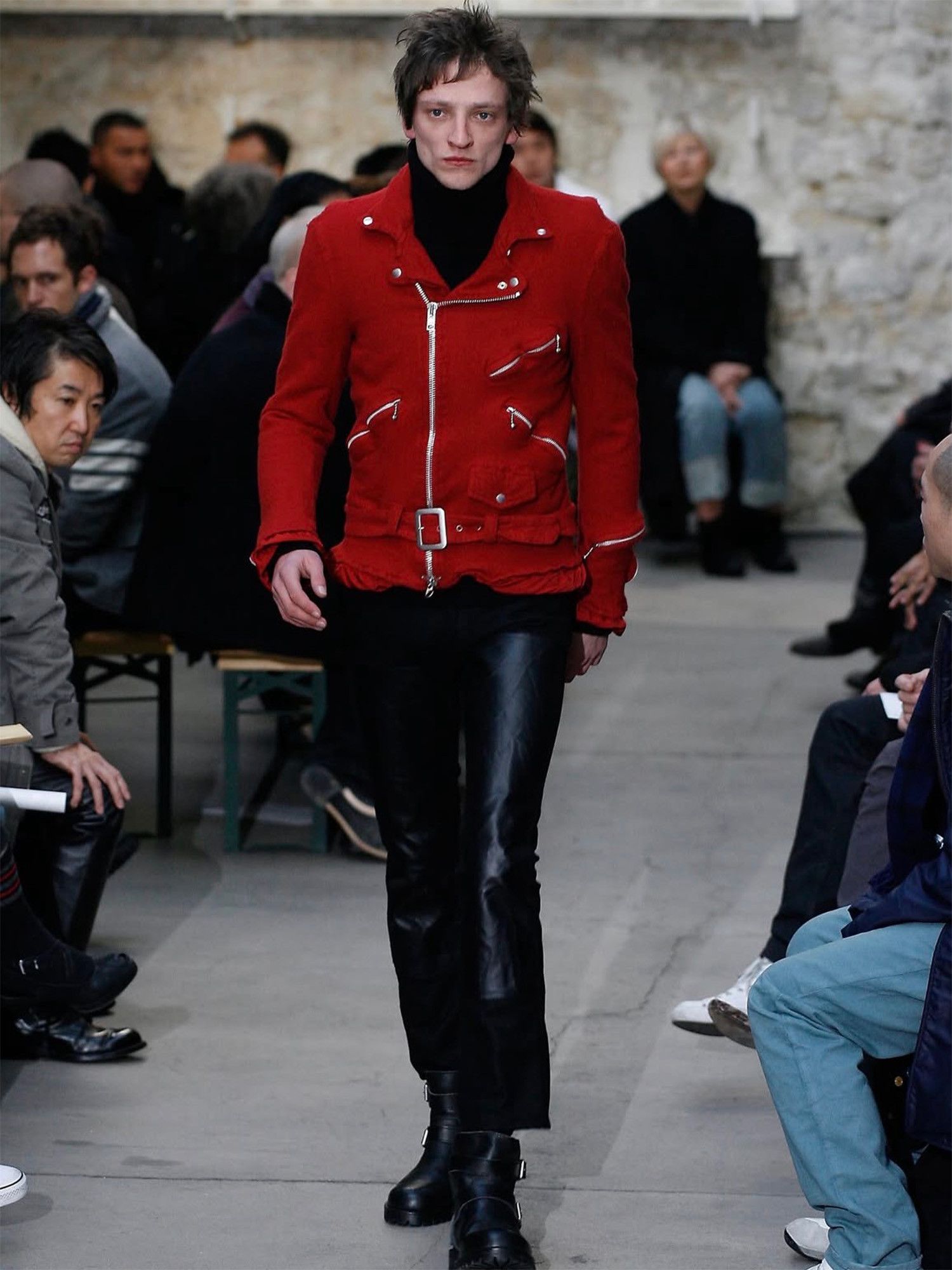 Junya Watanabe Junya Watanabe AW07 Felted Wool Biker Jacket Size US S / EU 44-46 / 1 - 14 Thumbnail
