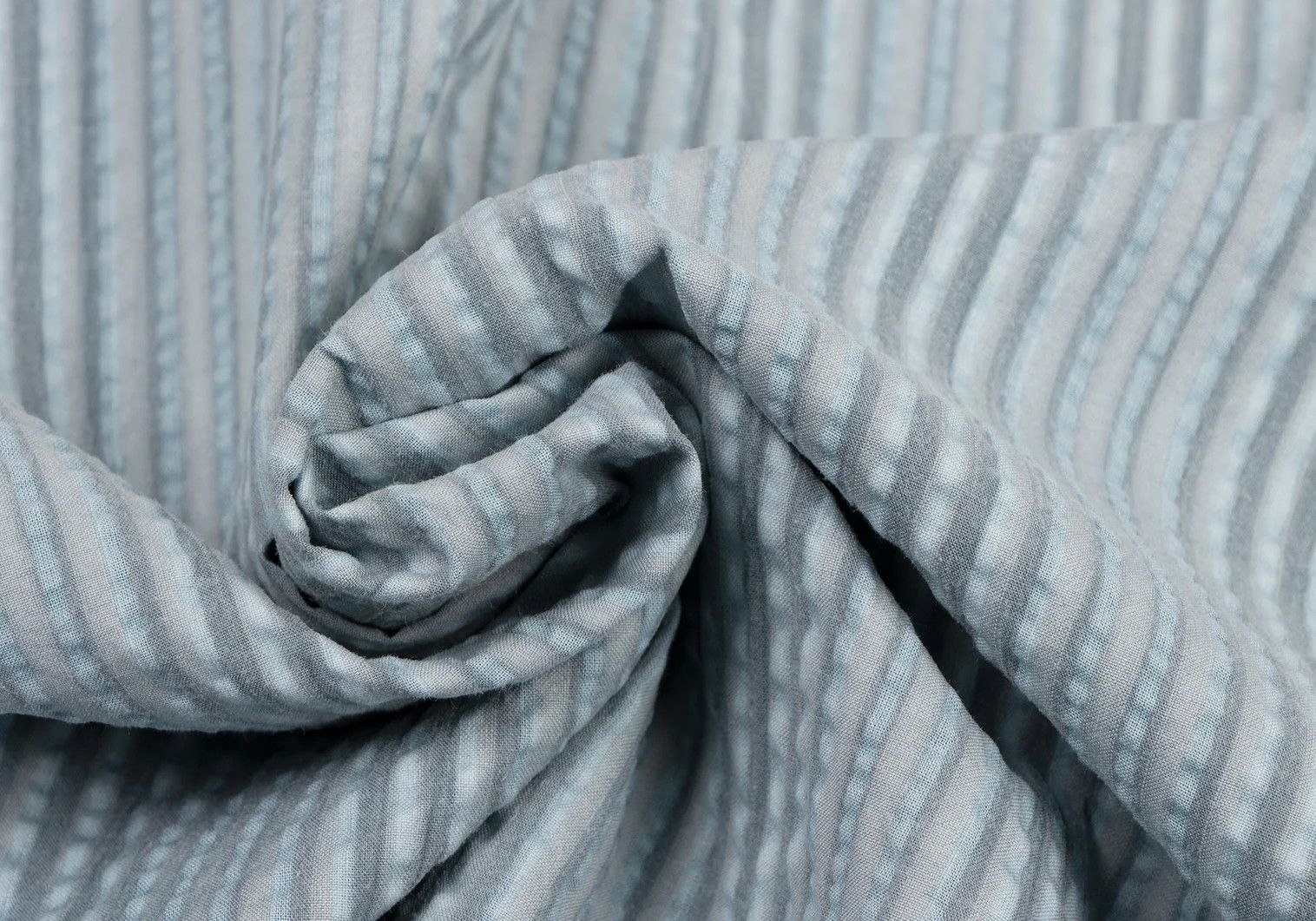 Issey Miyake Striped Print Shirt in Light Blue Gray Size US XS / EU 42 / 0 - 14 Thumbnail