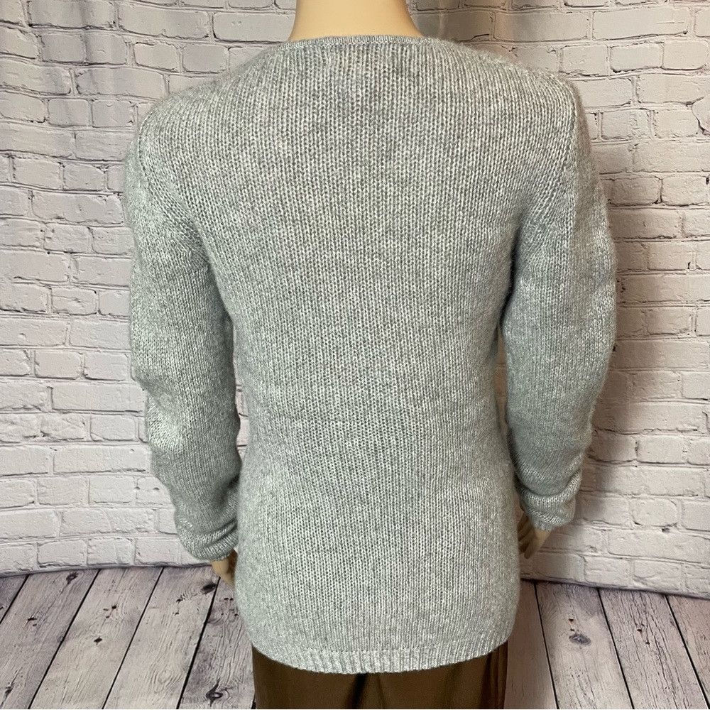 Laundry by Shelli Segal Laundry By Shelli Segal Cashmere Cable Grey Sweater Size L Size L / US 10 / IT 46 - 5 Thumbnail