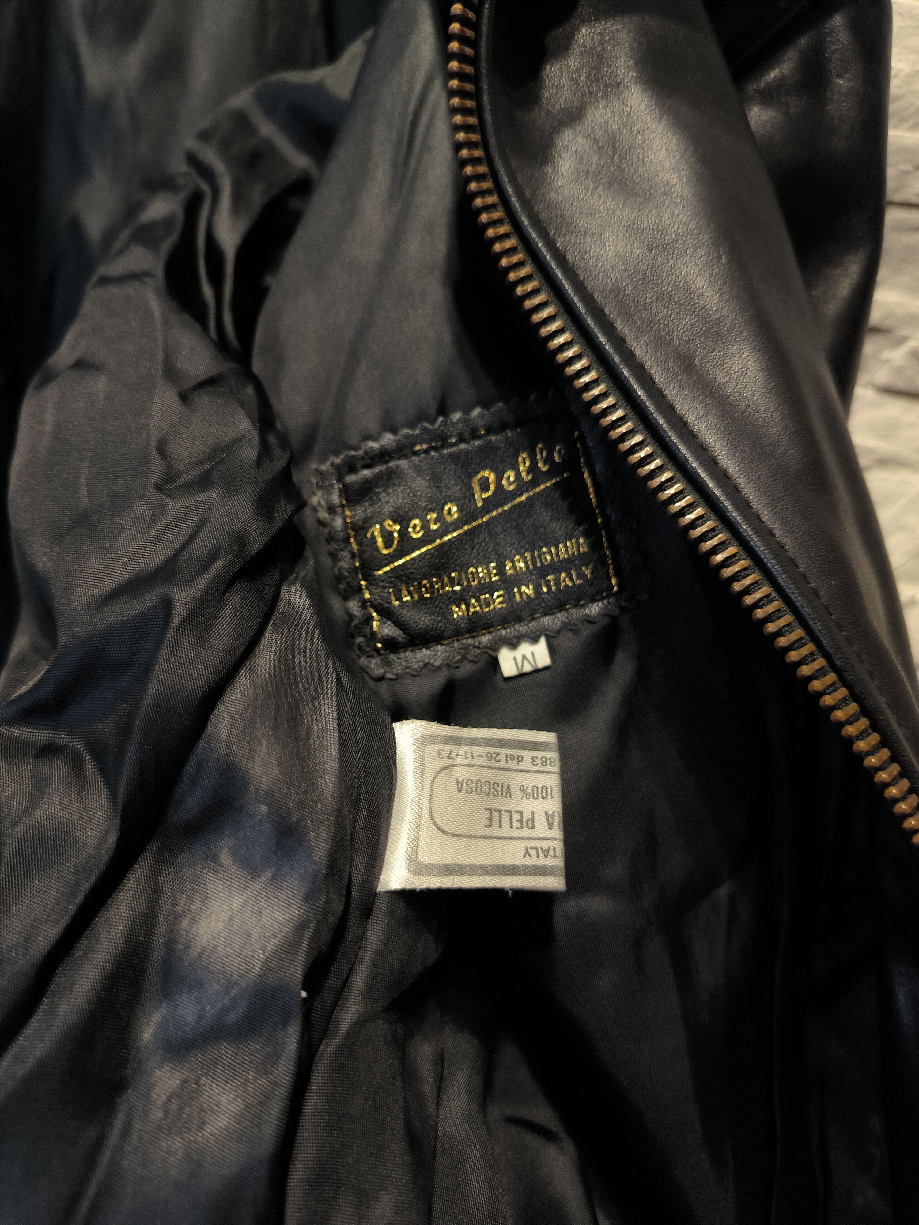 Vera Pelle Vera Pelle Motor Jacket Leather Black Vintage Size US XS / EU 42 / 0 - 5 Thumbnail