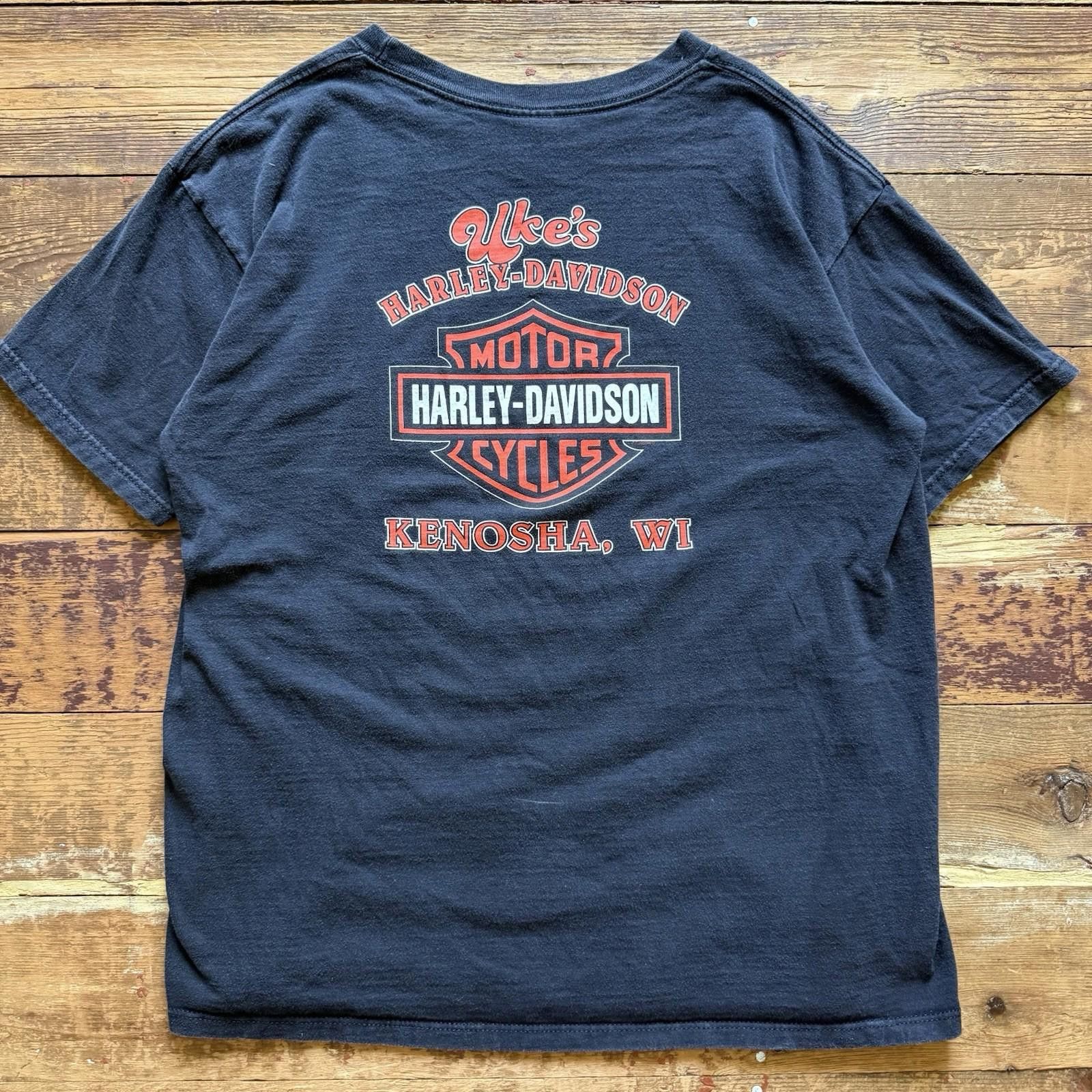 Harley Davidson Vintage Y2K Harley Davidson Flame Shirt Size XL 2001 Size ONE SIZE - 2 Thumbnail