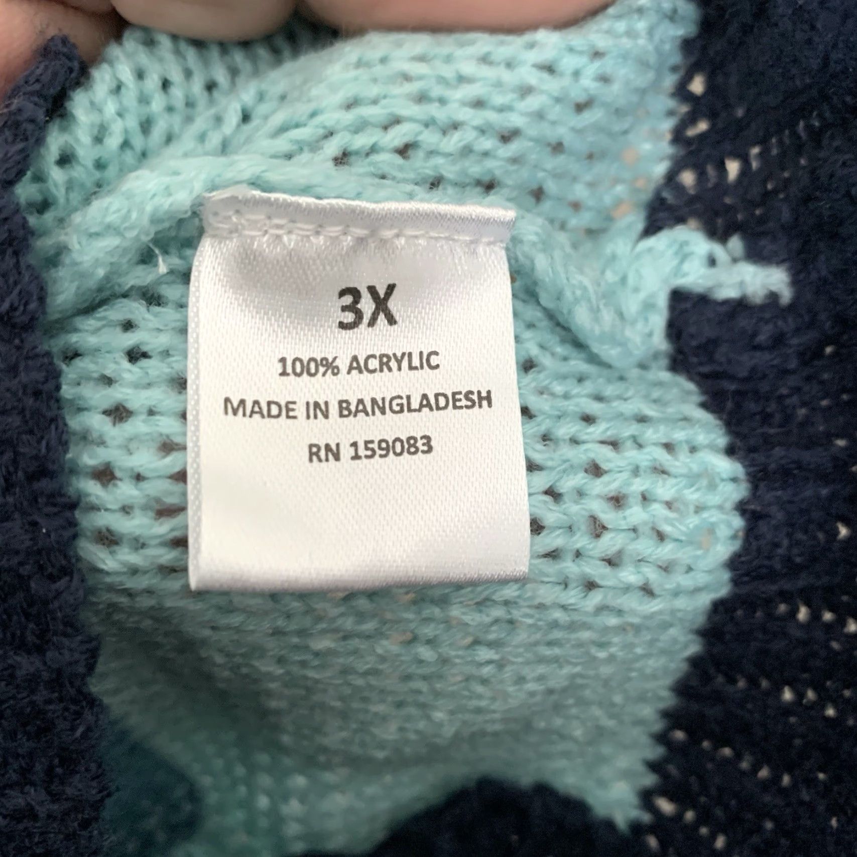 Vintage Jason Maxwell Knit Sweater Womens Plus Sz 3X Blue Striped Button Detail NEW Size XXL / US 16-18 / IT 52-54 - 6 Thumbnail