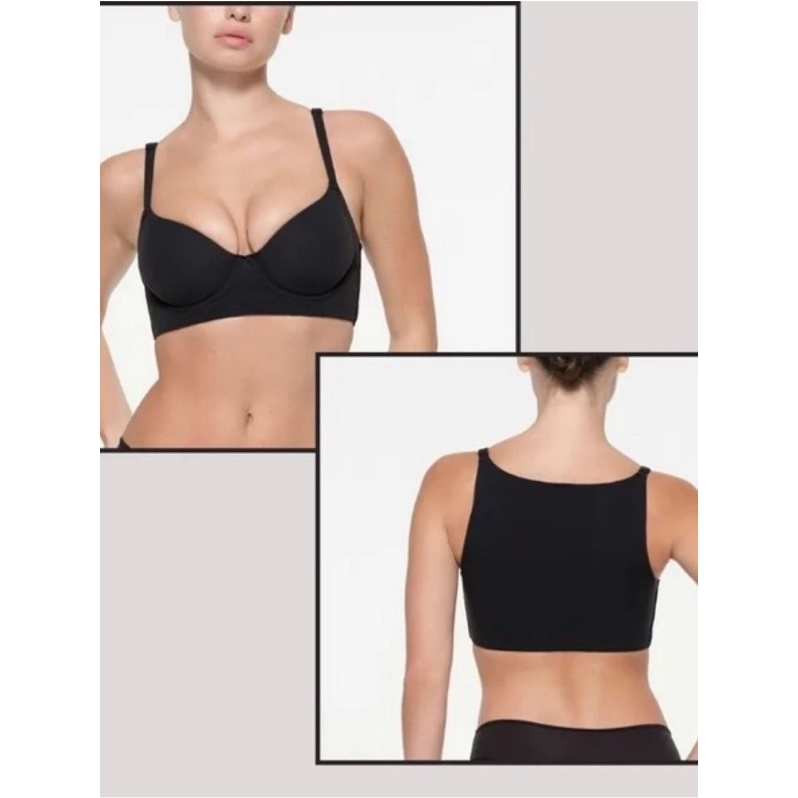 SKIMS SKIMS Black Underwire BACK SMOOTHING Smooth Back SZ 34D Size ONE SIZE - 1 Thumbnail