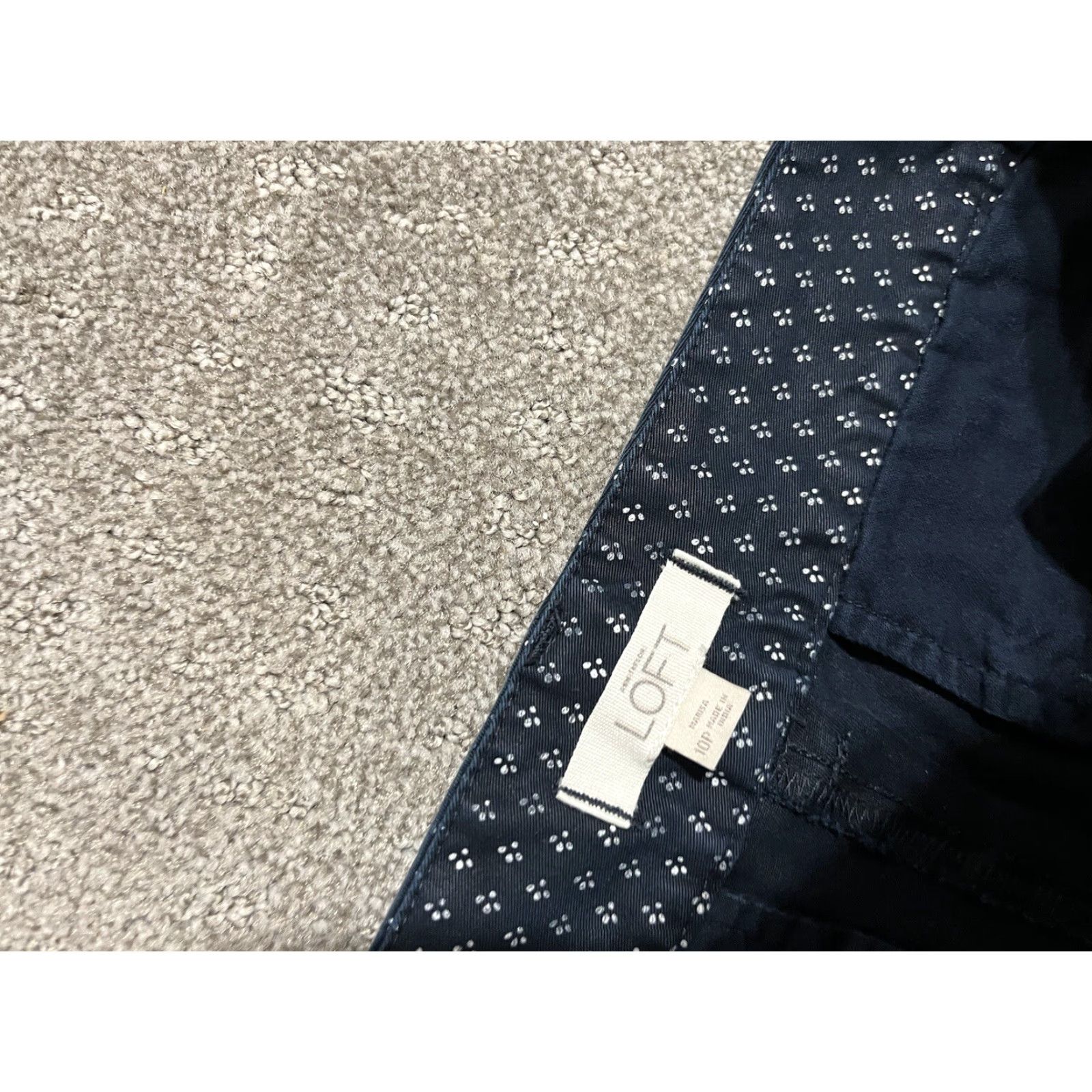 Ann Taylor Ann Taylor Loft Outlet Original Crop Pants Womens 10P Navy Blue Size 32" / US 10 / IT 46 - 3 Thumbnail