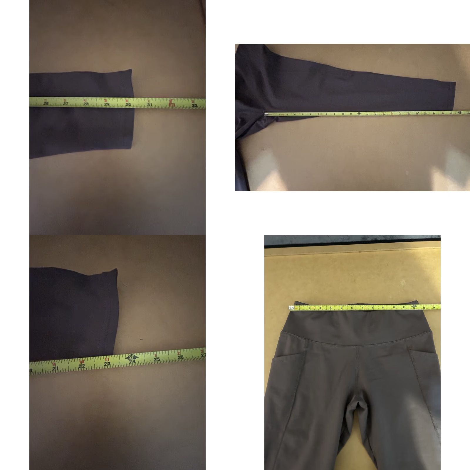 Jockey Jockey Leggings Women Small Mocha Elastic Waist Inseam 23" Yoga Activewear Size 28" / US 6 / IT 42 - 10 Thumbnail