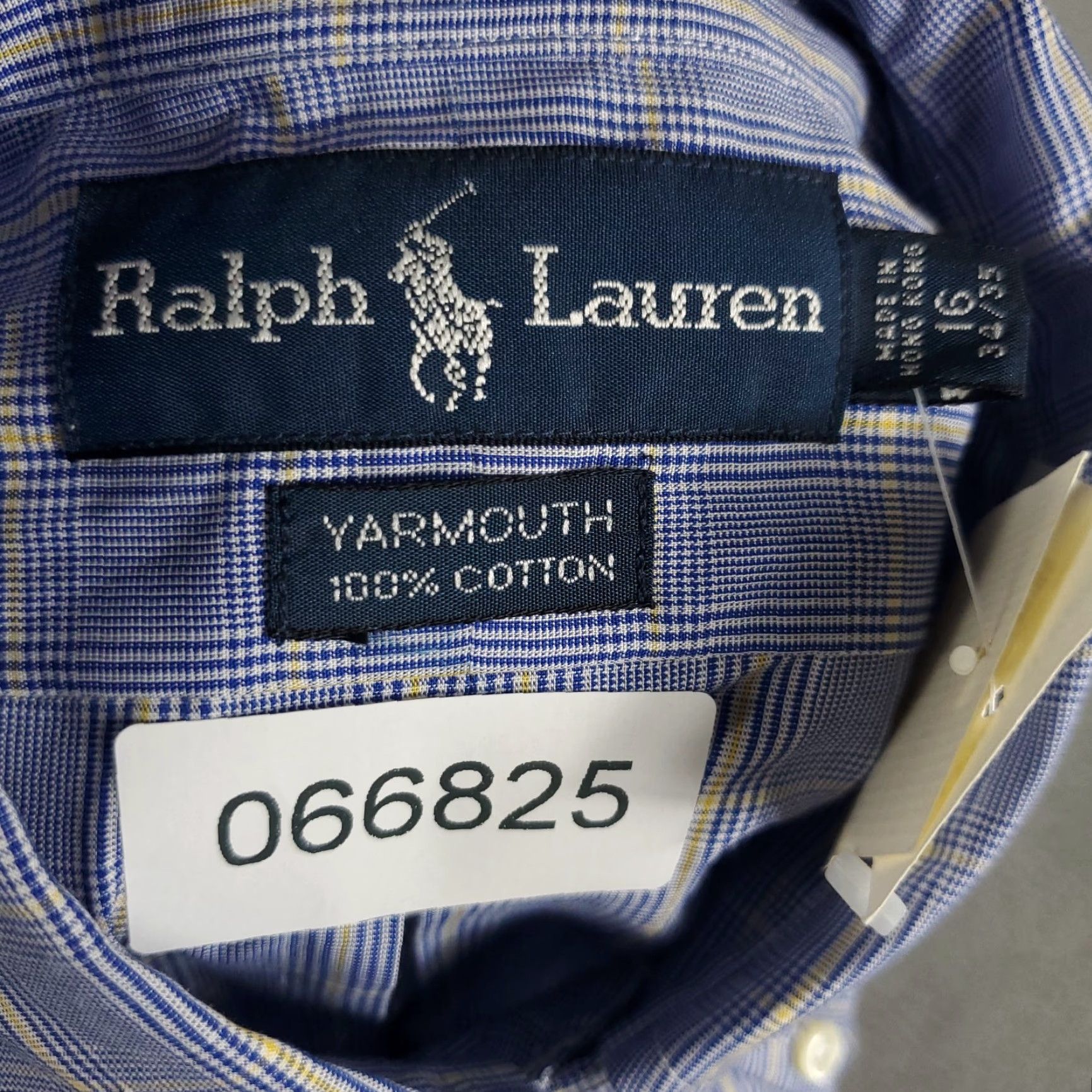 Ralph Lauren Ralph Lauren Shirt Mens 16 Blue Plaid Yarmouth Pony Dress Button Up Shirt Size 42R - 7 Thumbnail