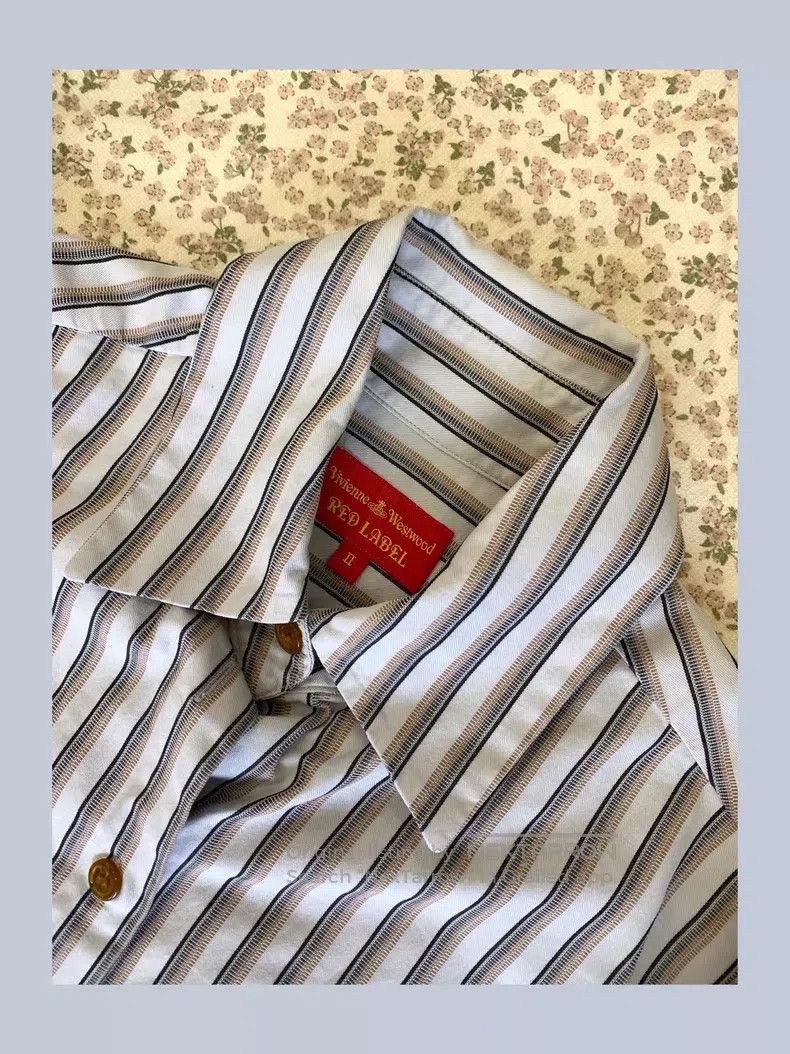 Vivienne Westwood Vivienne Westwood Striped Shirt Vintage Used Size M / US 6-8 / IT 42-44 - 3 Thumbnail