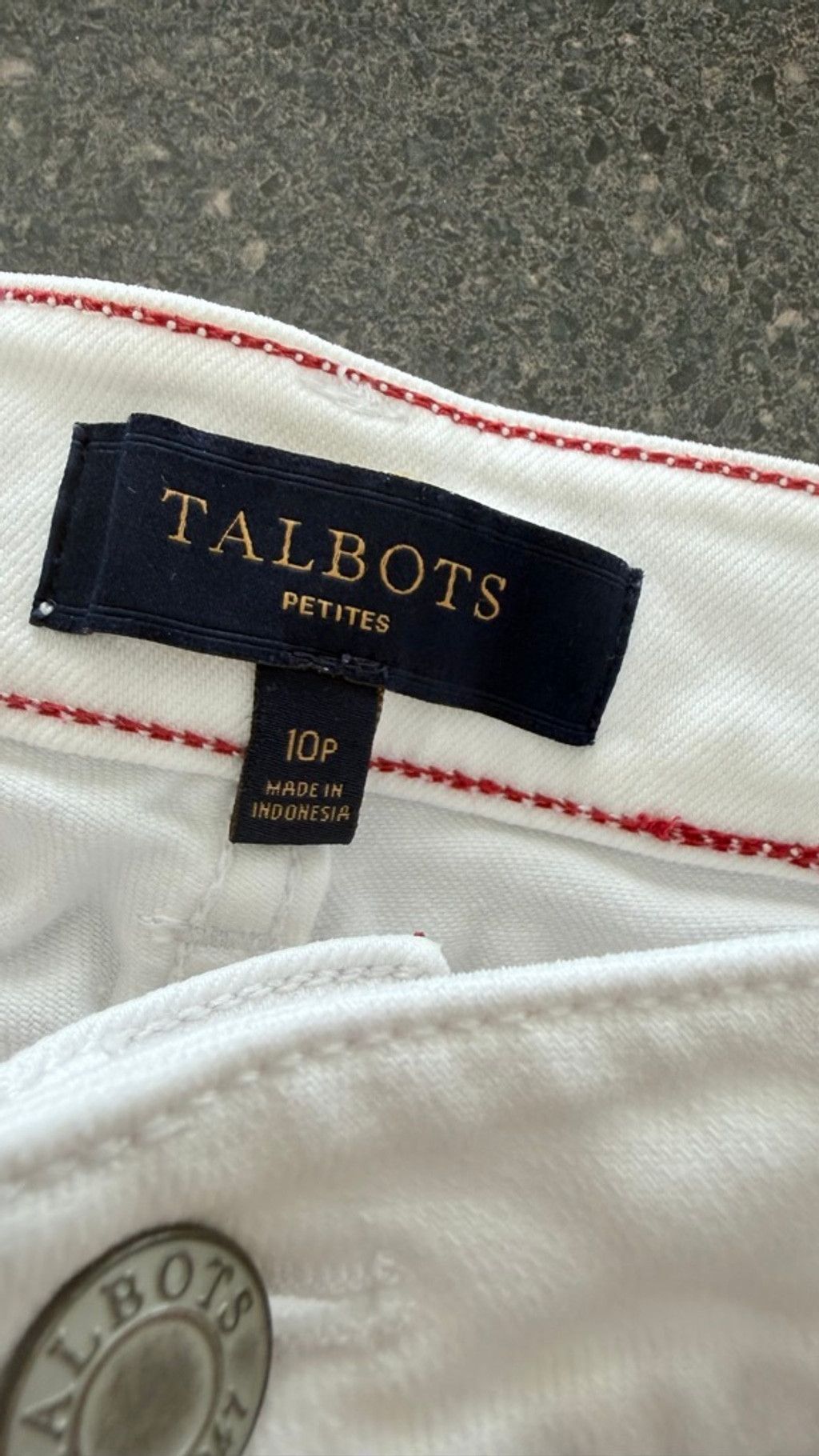Talbots Talbots Petite White Straight Leg Jeans size 10P Size 32" / US 10 / IT 46 - 6 Thumbnail