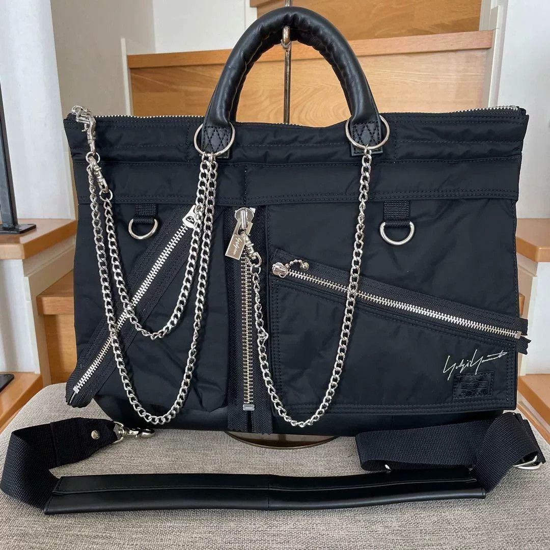 Yohji Yamamoto Yohji Yamamoto x Porter Black Shoulder Bag Size ONE SIZE - 1 Thumbnail