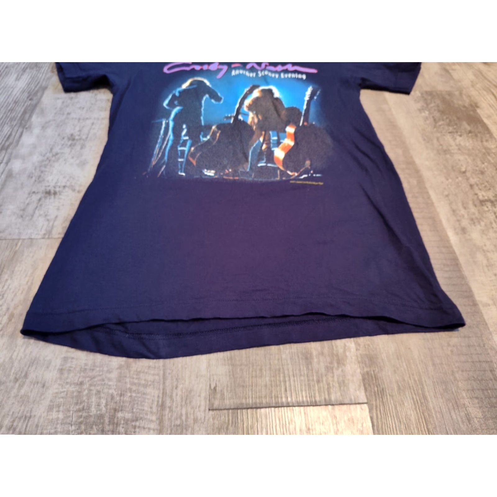 American Apparel VINTAGE Crosby-Nash Band Tour T-Shirt Official 2011 Dark Blue Short Sleeve Mens S Small VGUC Size US S / EU 44-46 / 1 - 2 Thumbnail