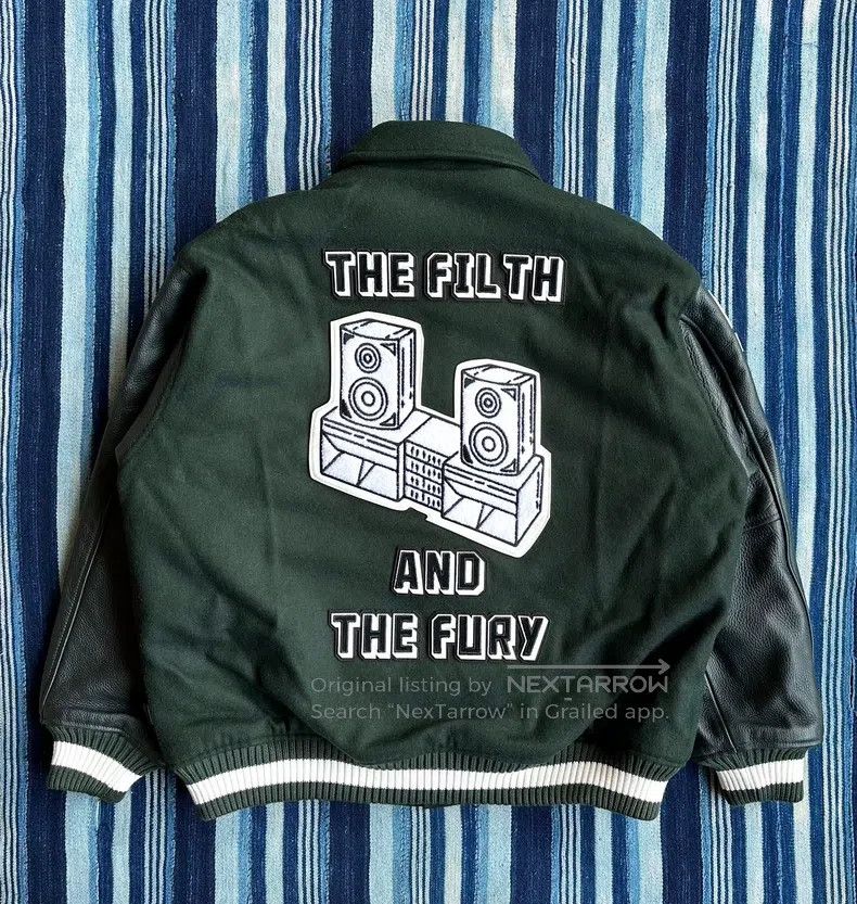 Neighborhood Neighborhood Wool Leather Sleeve Baseball Jacket Size US L / EU 52-54 / 3 - 2 Thumbnail