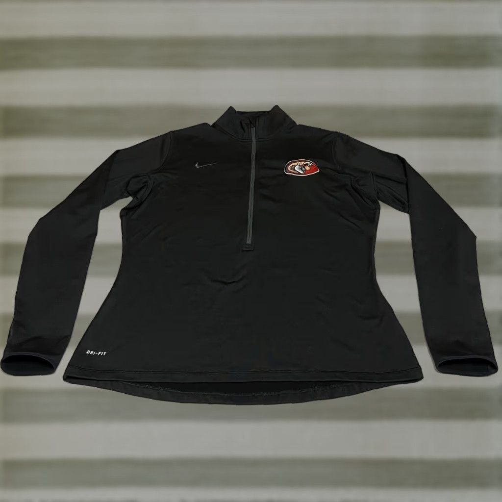 Nike Nike Pullover Dri-FIT Womens XL Black 1/2 Zip Running Top Cobra Patch Size XL / US 12-14 / IT 48-50 - 1 Thumbnail
