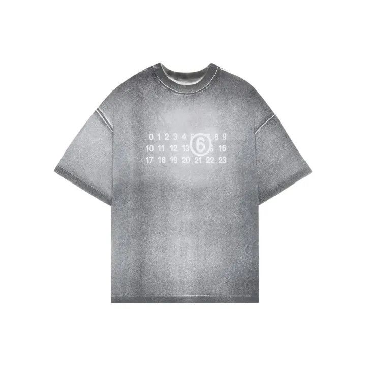 Maison Margiela MM6 Maison Margiela Color-Block Print Short Sleeve Tee 0079 Size US L / EU 52-54 / 3 - 1 Thumbnail