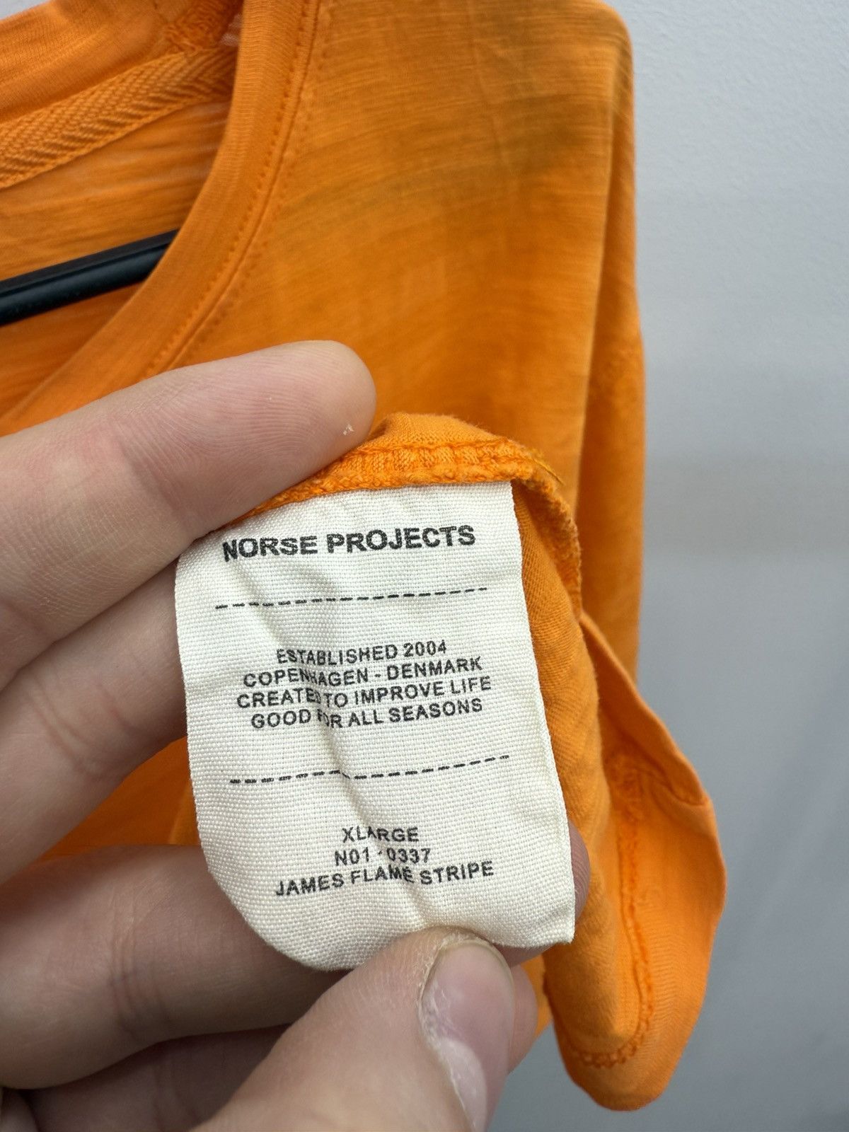 Norse Projects Norse Projects James Flame Stripe T-shirt Tee Size US XL / EU 56 / 4 - 3 Thumbnail