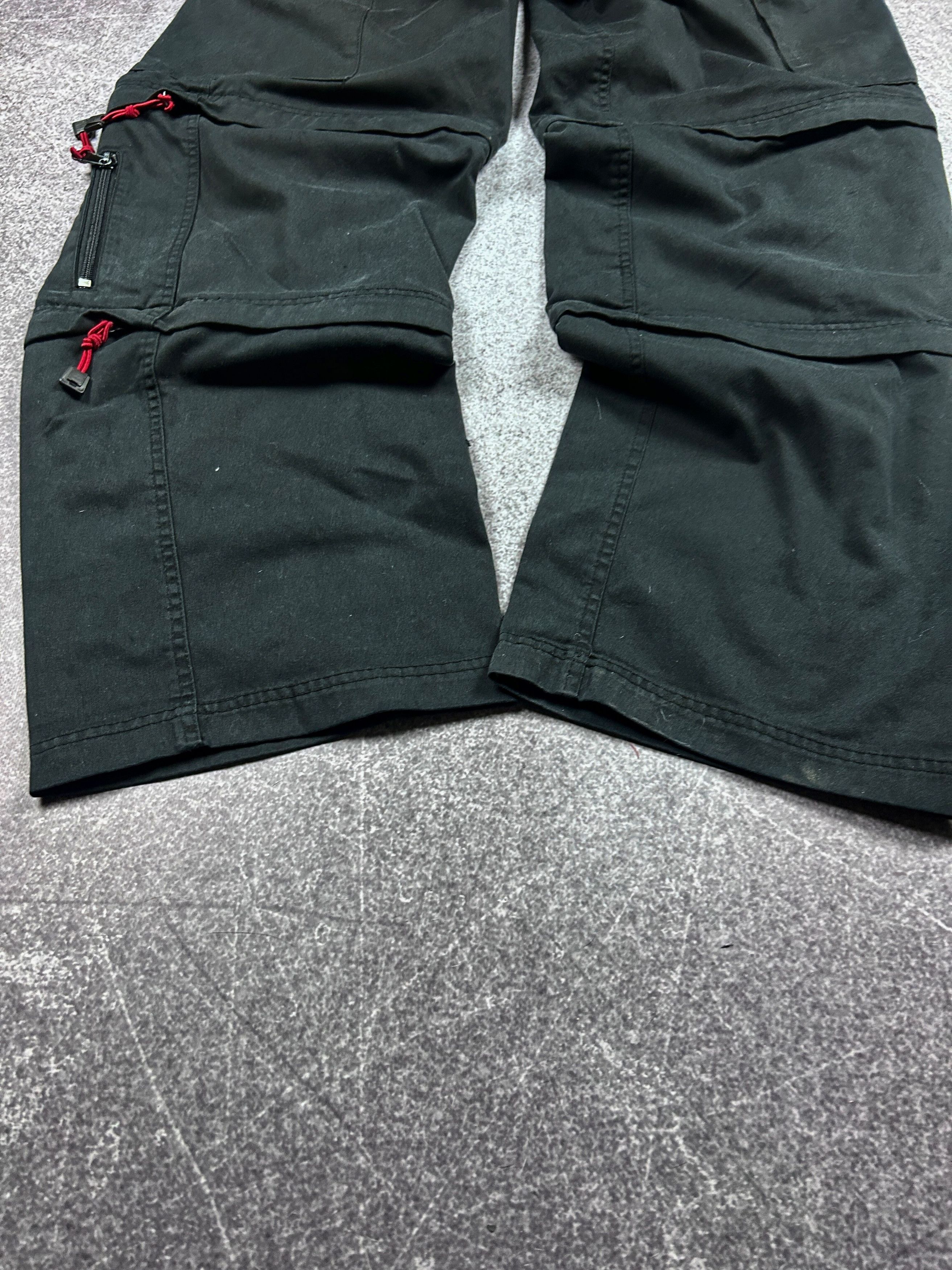 Vintage Y2K Cargo Pants Black Utility Multi Pocket Techwear Style Size US 32 / EU 48 - 3 Thumbnail
