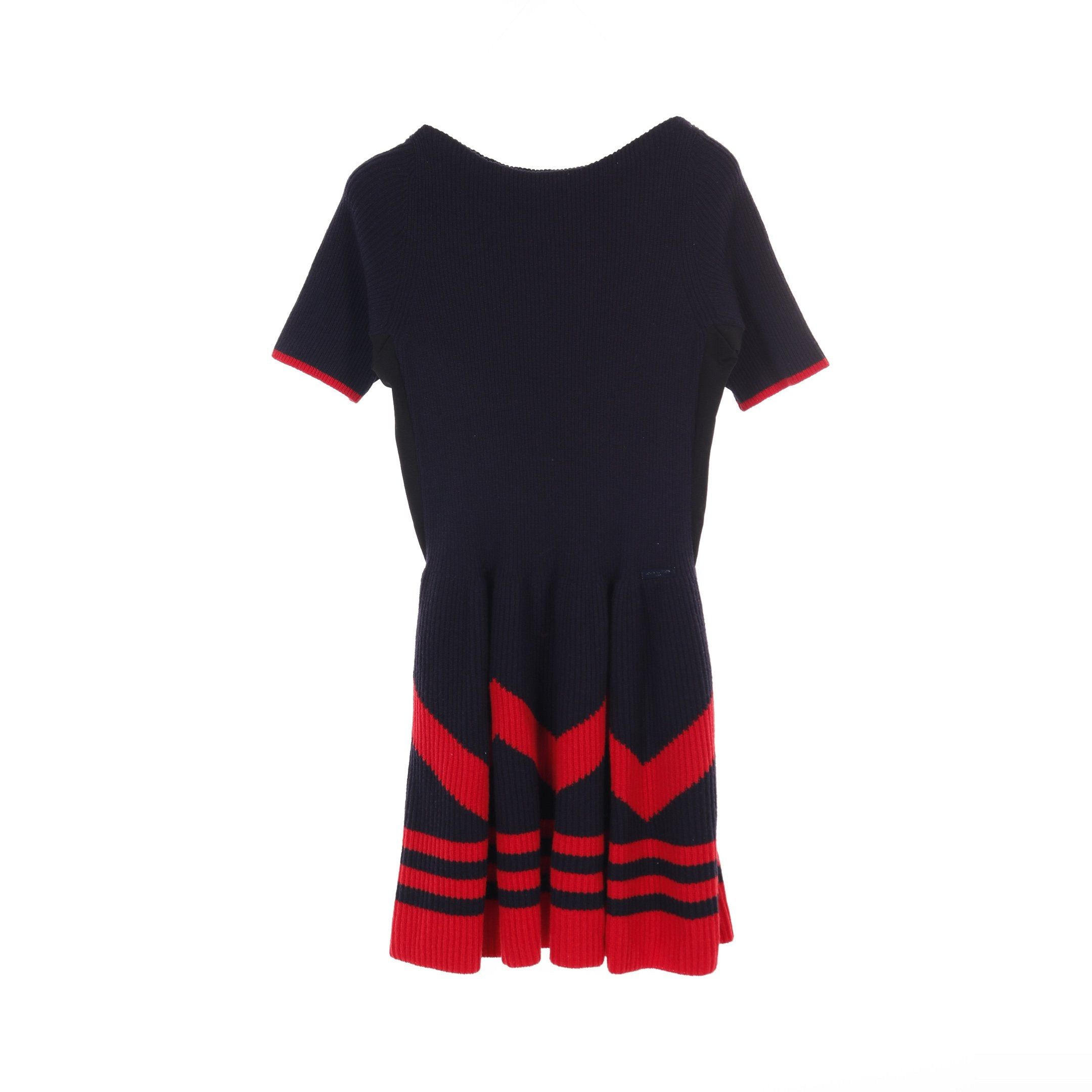 Louis Vuitton Louis Vuitton Knit Dress Wool Cashmere Dark Navy Red Black |  Grailed