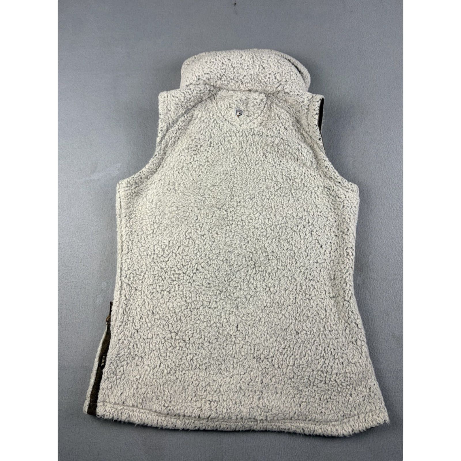 Vintage Kuhl Flight Vest Womens Small Fleece Full Zip Hood Pockets Beige Size S / US 4 / IT 40 - 4 Thumbnail