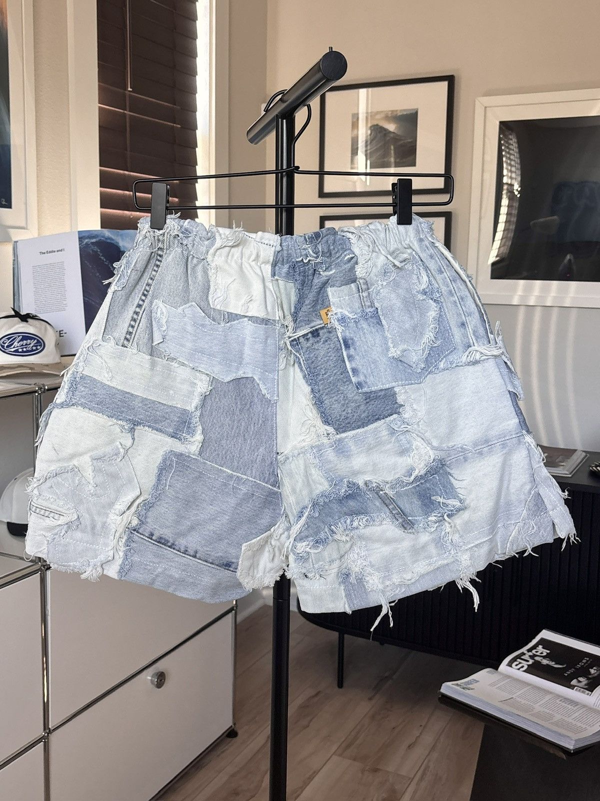 Gallery Dept. GALLERY DEPT | PATCHWORK DENIM LOGO SHORTS Size US 36 / EU 52 - 5 Thumbnail
