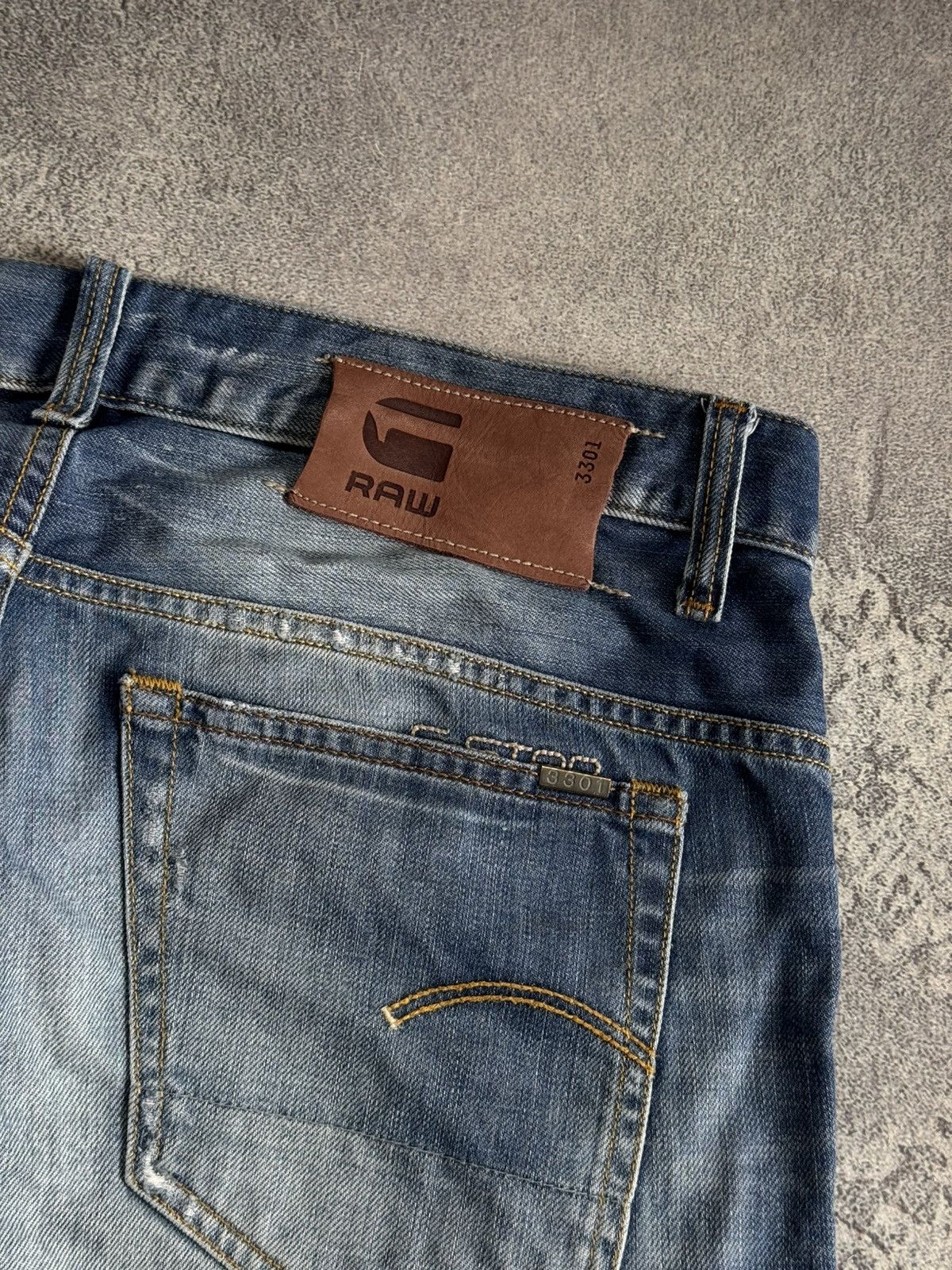 G-Star G star raw 33/32 3301 slim denim pants jeans trousers 👖 Y2K Size US 33 - 4 Thumbnail