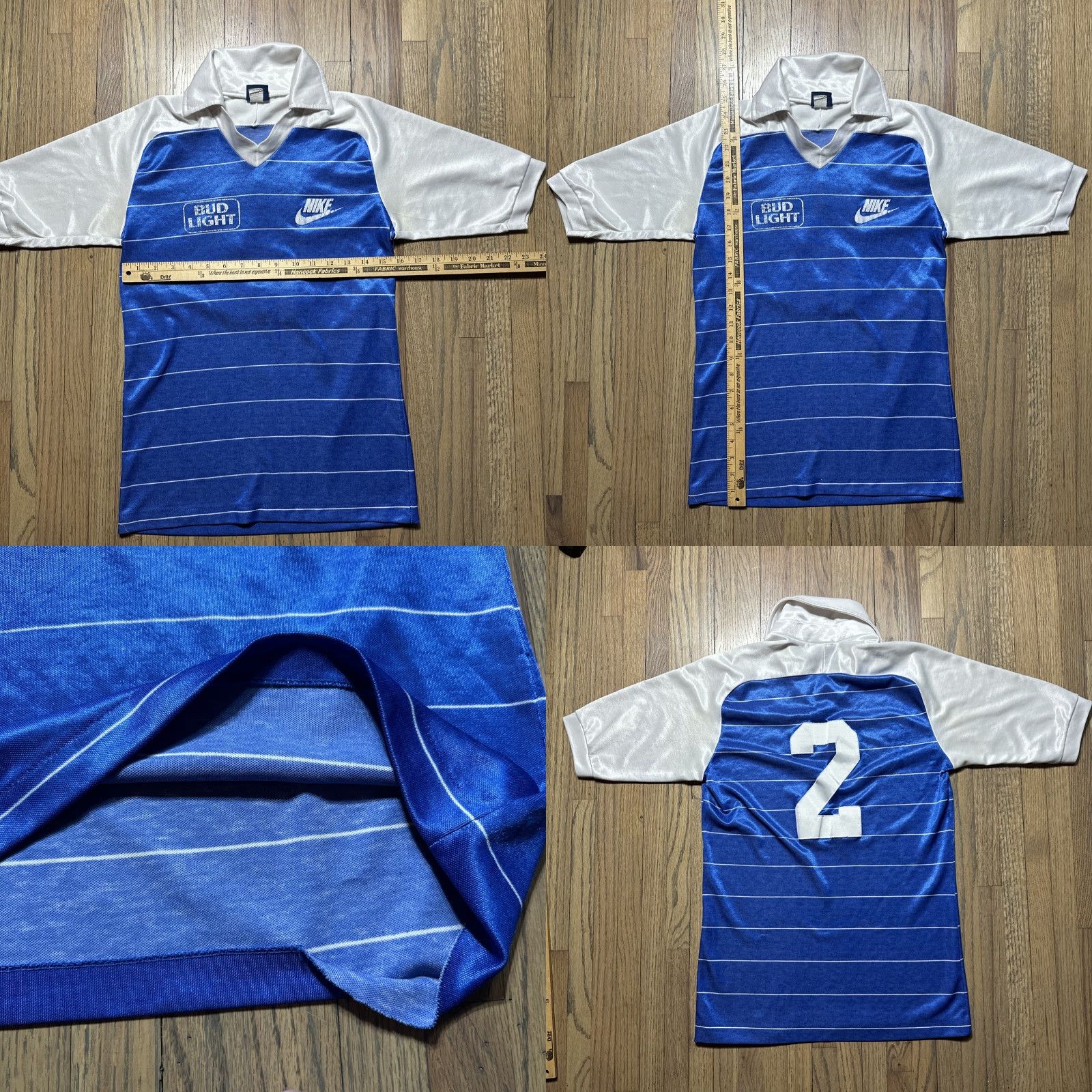 Nike VINTAGE Nike Polo Shirt Short Sleeve Mens S Blue USA 80s 90s Soccer USA Mac Attack Streetwear Lightweight Cotton Polo Shirt Size US S / EU 44-46 / 1 - 8 Thumbnail