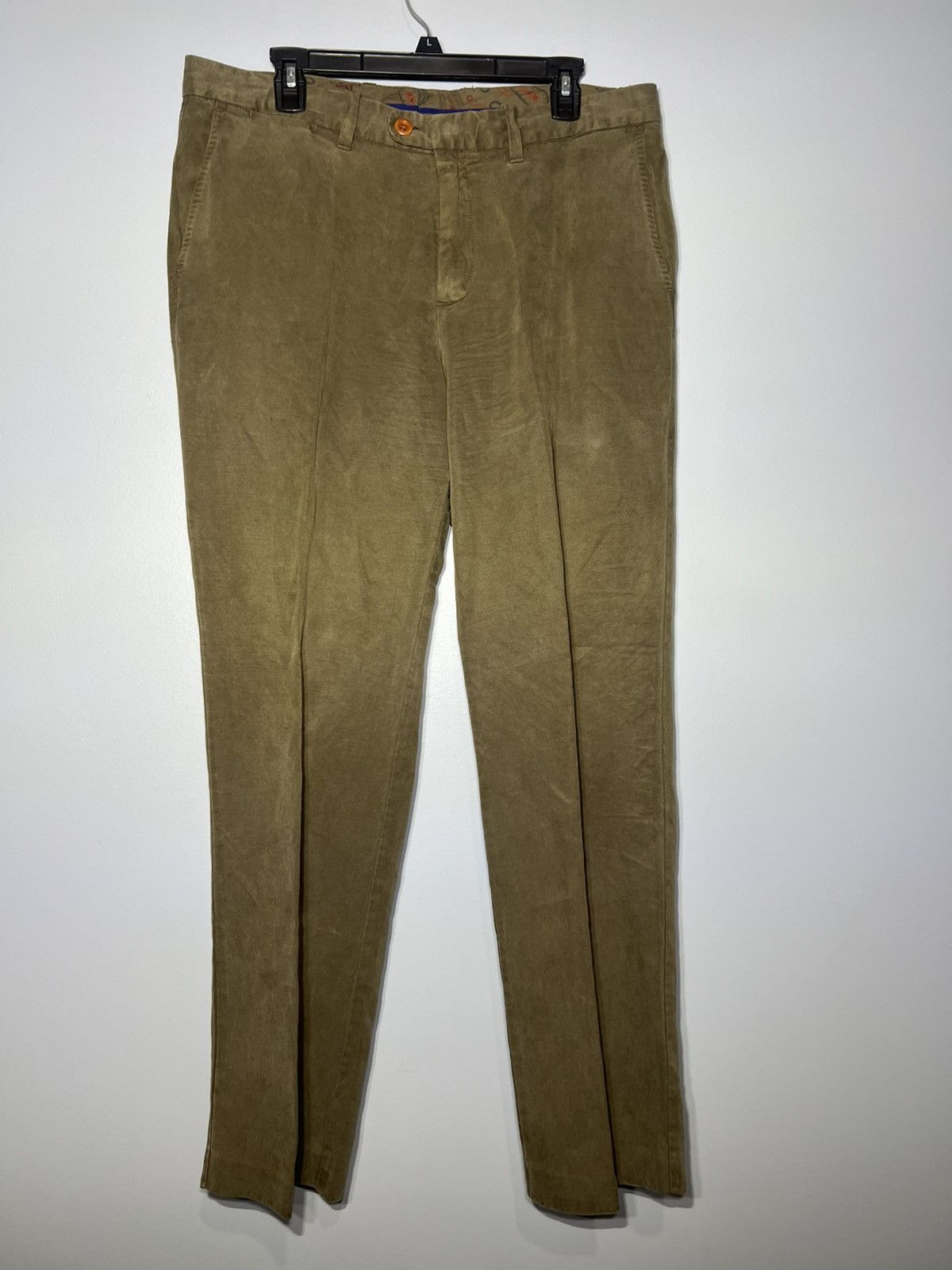 Tommy Bahama Tommy Bahama 34x32 Olive Green Linen Blend Relaxed Wedding Size US 34 / EU 50 - 2 Thumbnail