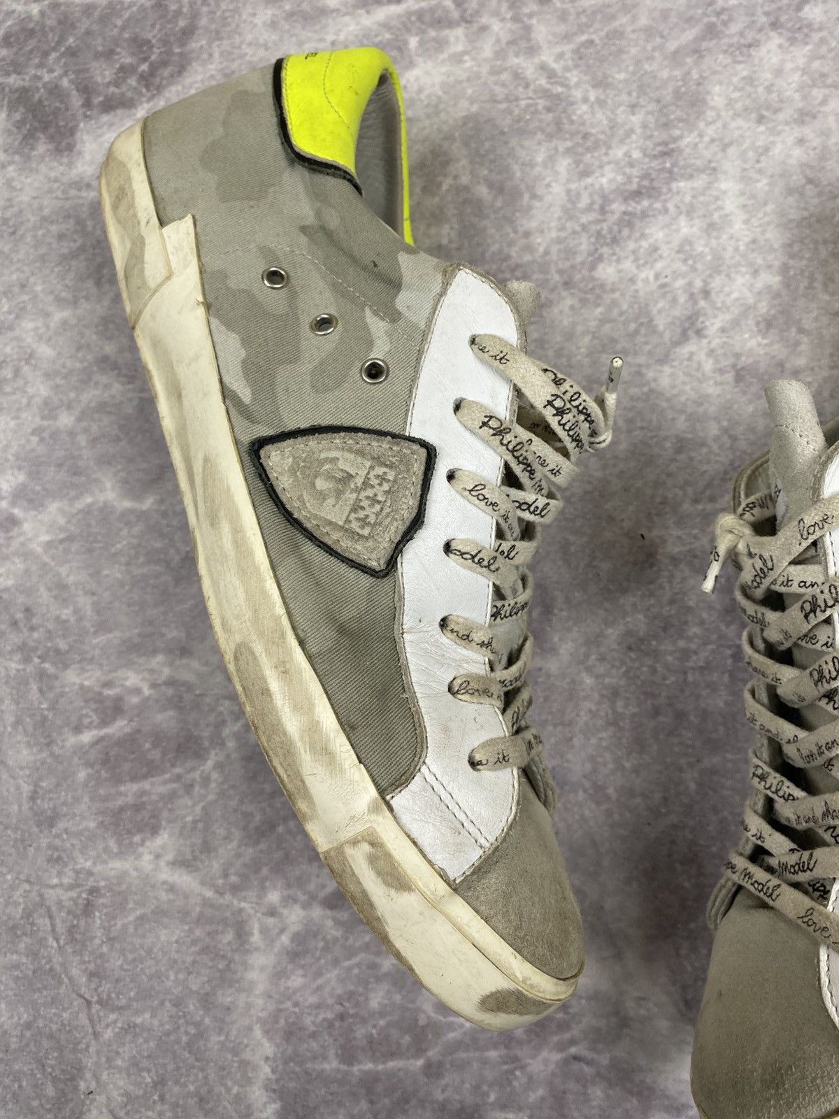 Philippe Model Philippe Model Camo/Acid Trashed Low Top Sneakers Size: 44 Size US 11 / EU 44 - 4 Thumbnail