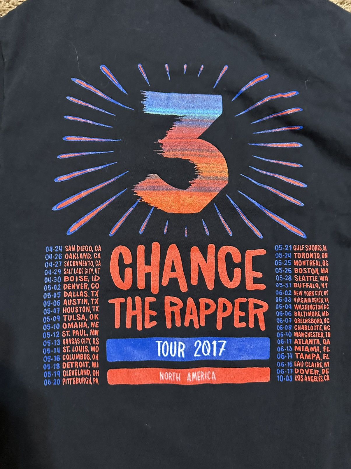 NCAA Vintage Chance the rapper tour 2017 shirt size small Size US S / EU 44-46 / 1 - 7 Thumbnail