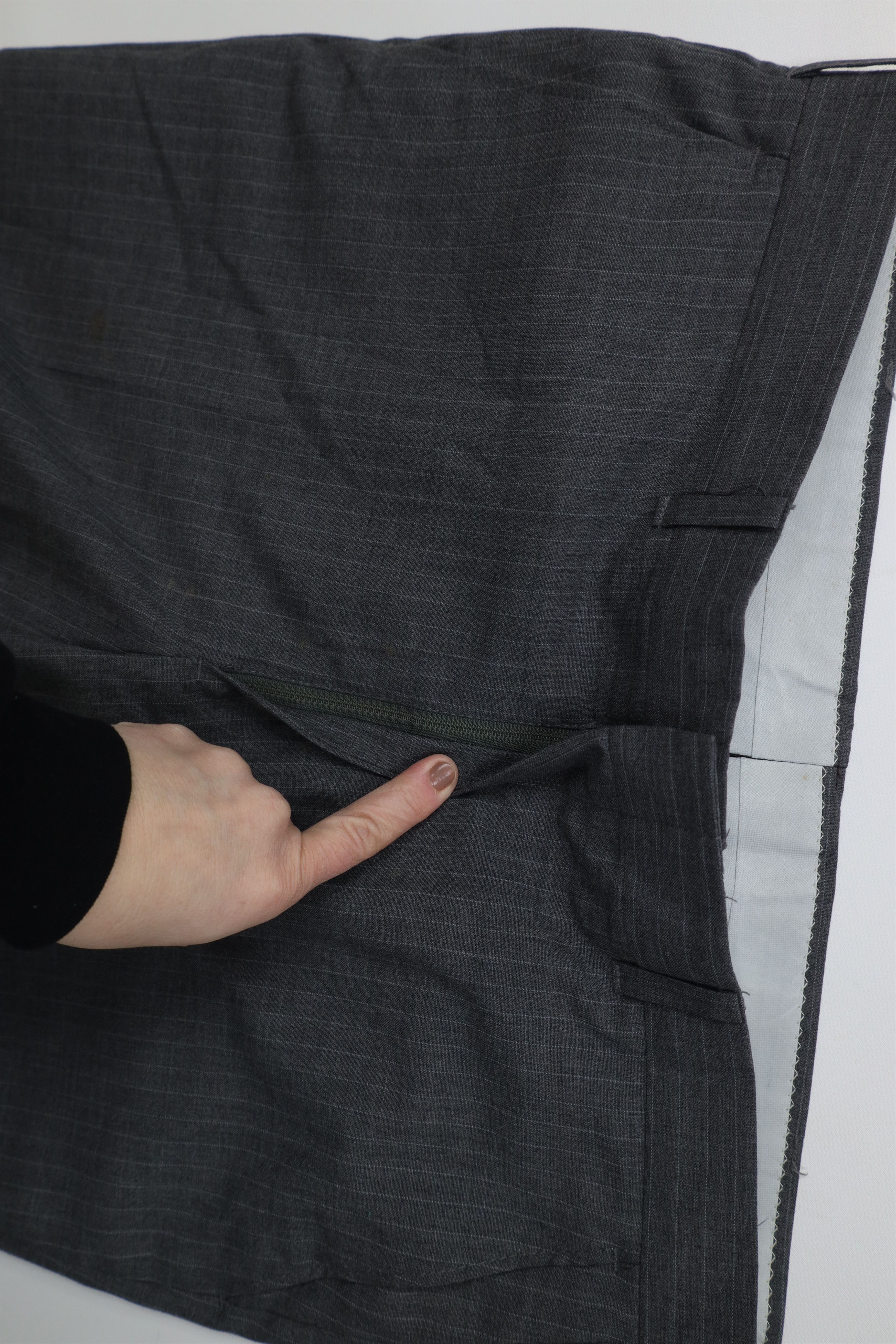 Vintage Vintage 70s Streetwear Striped Wide Leg Chino Pants Gray USA Size US 36 / EU 52 - 8 Thumbnail