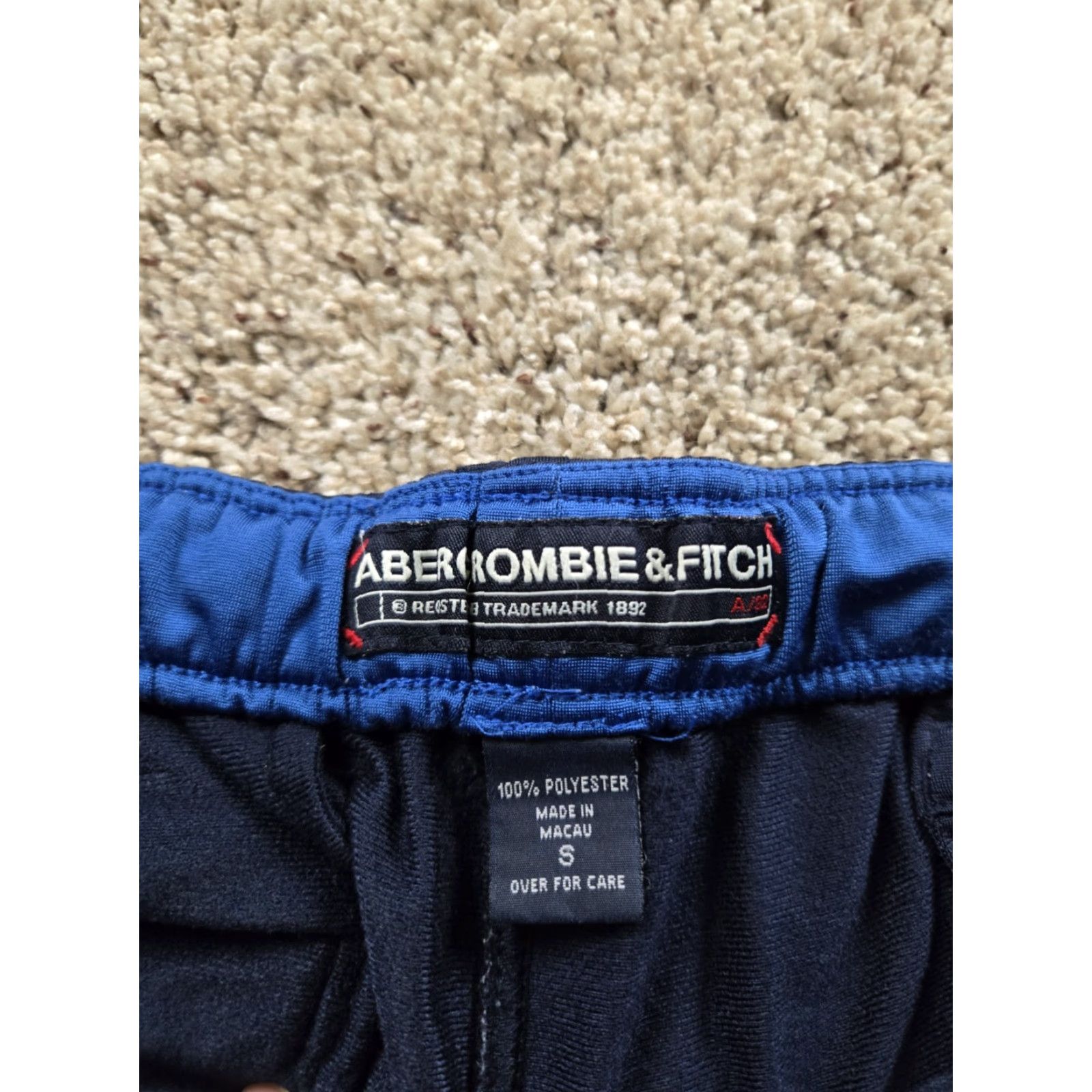 Abercrombie & Fitch VINTAGE Abercrombie & Fitch Track Pants Mens Small Blue Straight Leg Y2K Pants Size US 29 - 4 Thumbnail