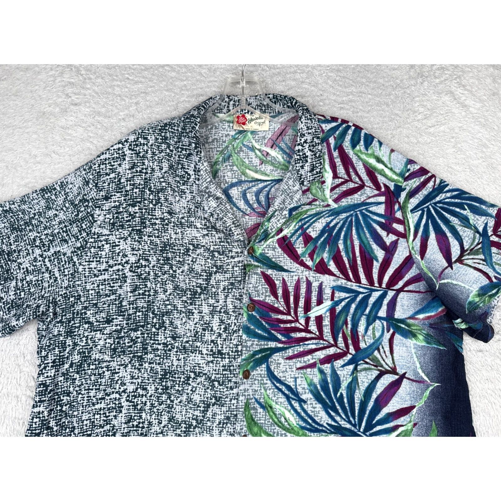 Hilo Hattie VINTAGE Hilo Hattie Hawaiian Shirt Men Extra Large Blue Floral Leaf 100% Rayon Size US XL / EU 56 / 4 - 4 Thumbnail