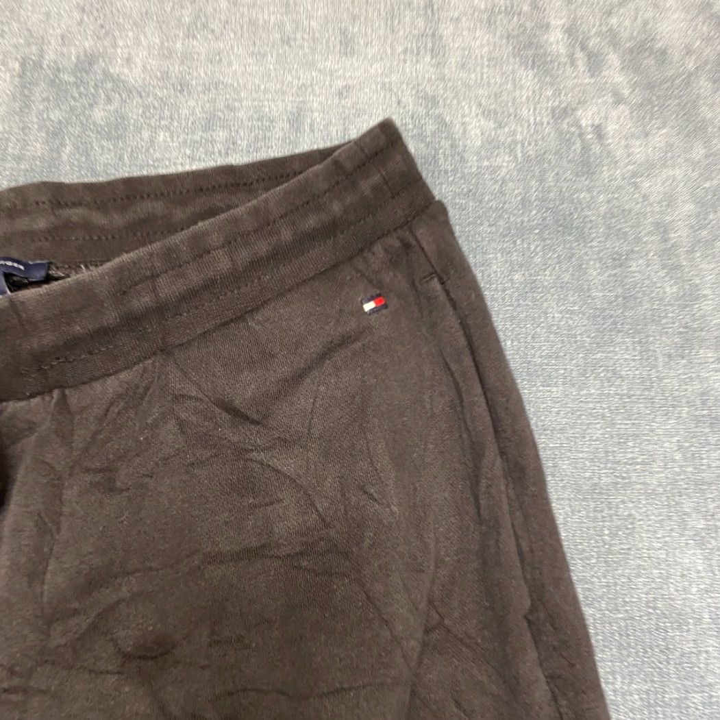 Tommy Hilfiger Tommy Hilfiger Sweatpants Mens M Black Cotton Drawstring Tapered Dark Wash Casual Pants Size US 31 - 4 Thumbnail