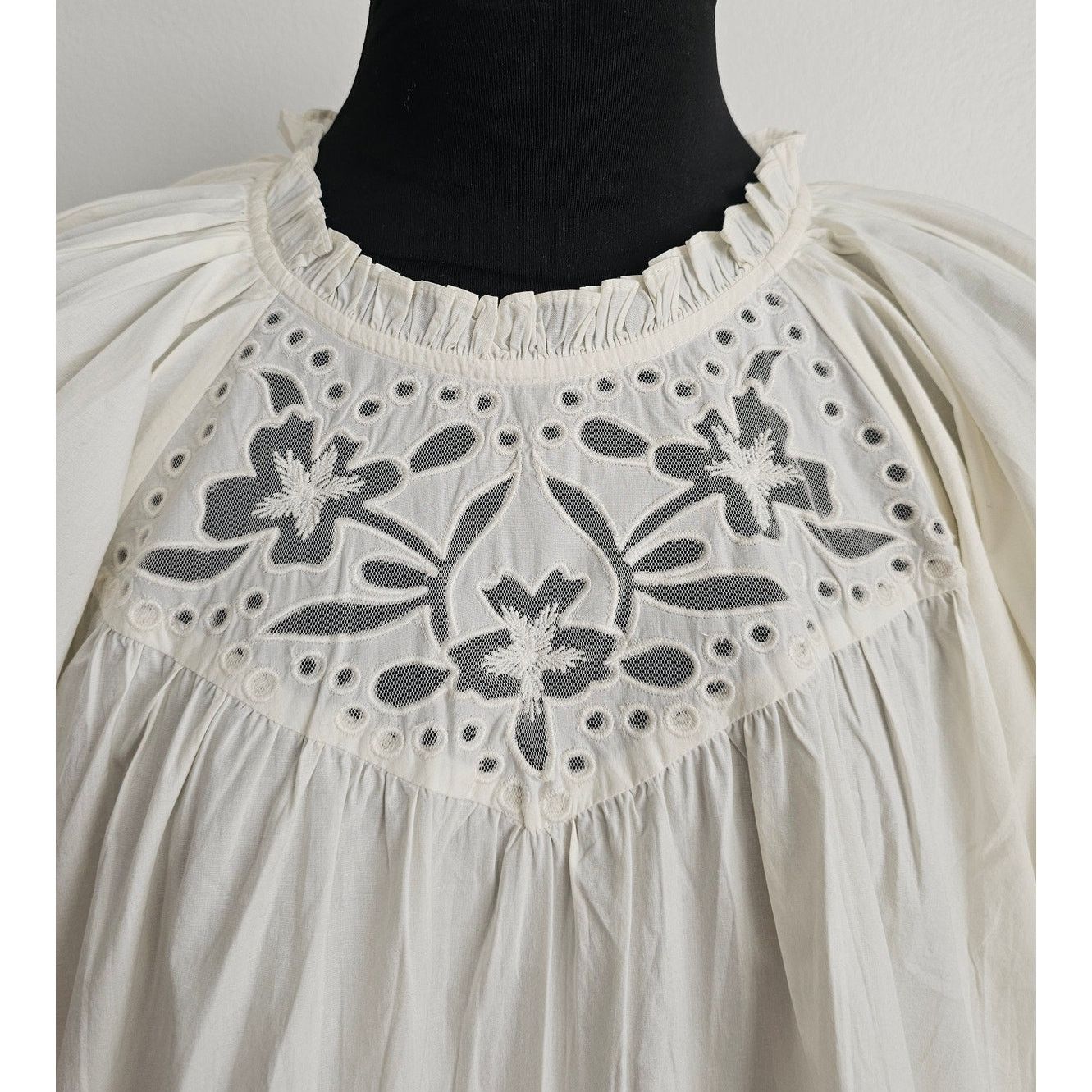 Cleobella Cleobella Women's Organic Cotton Ivory Baylor Blouse S Size S / US 4 / IT 40 - 6 Thumbnail