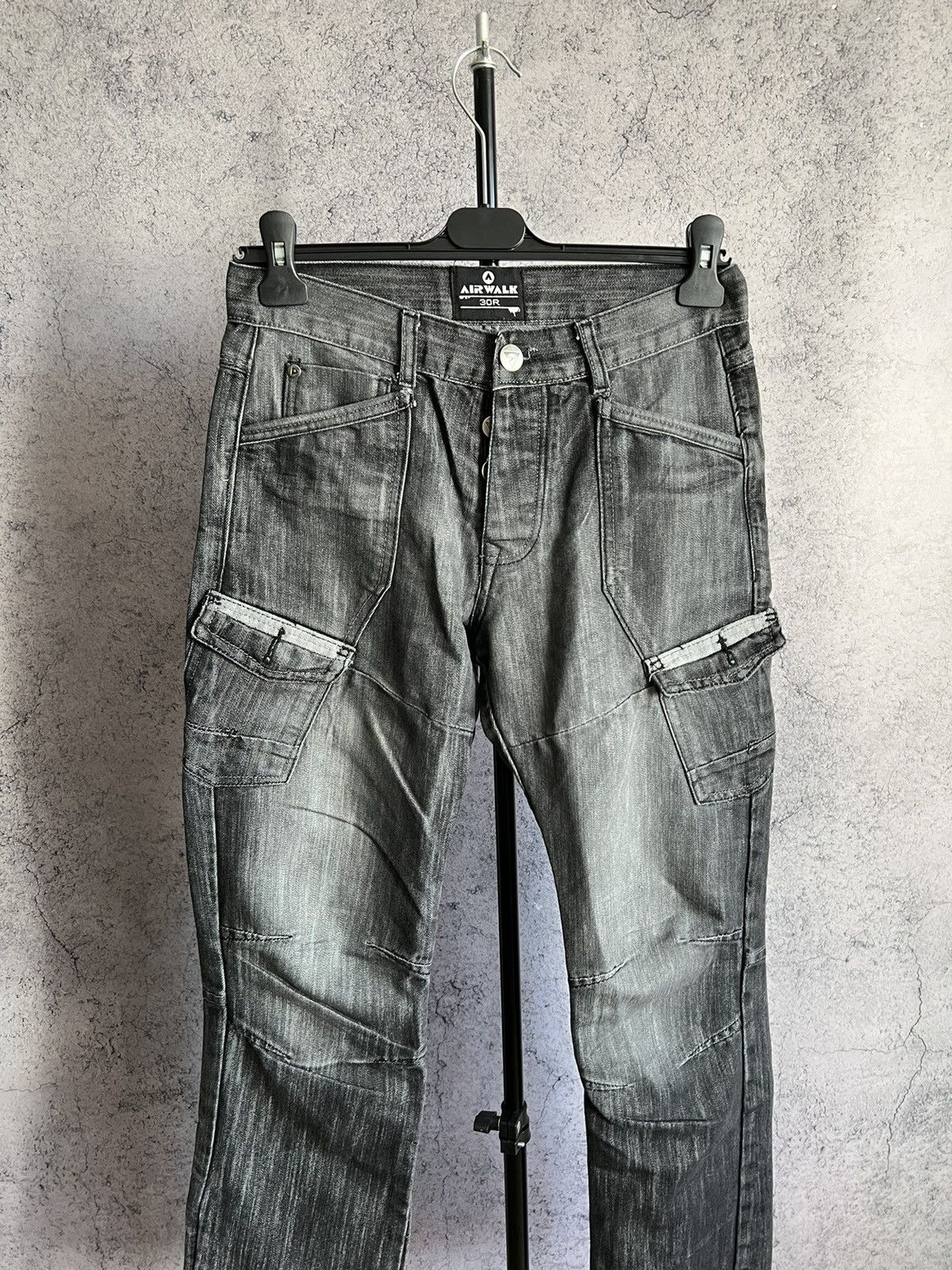 Airwalk Cargo Denim Pants Airwalk Multipocket Y2K Jeans Size US 30 / EU 46 - 2 Thumbnail
