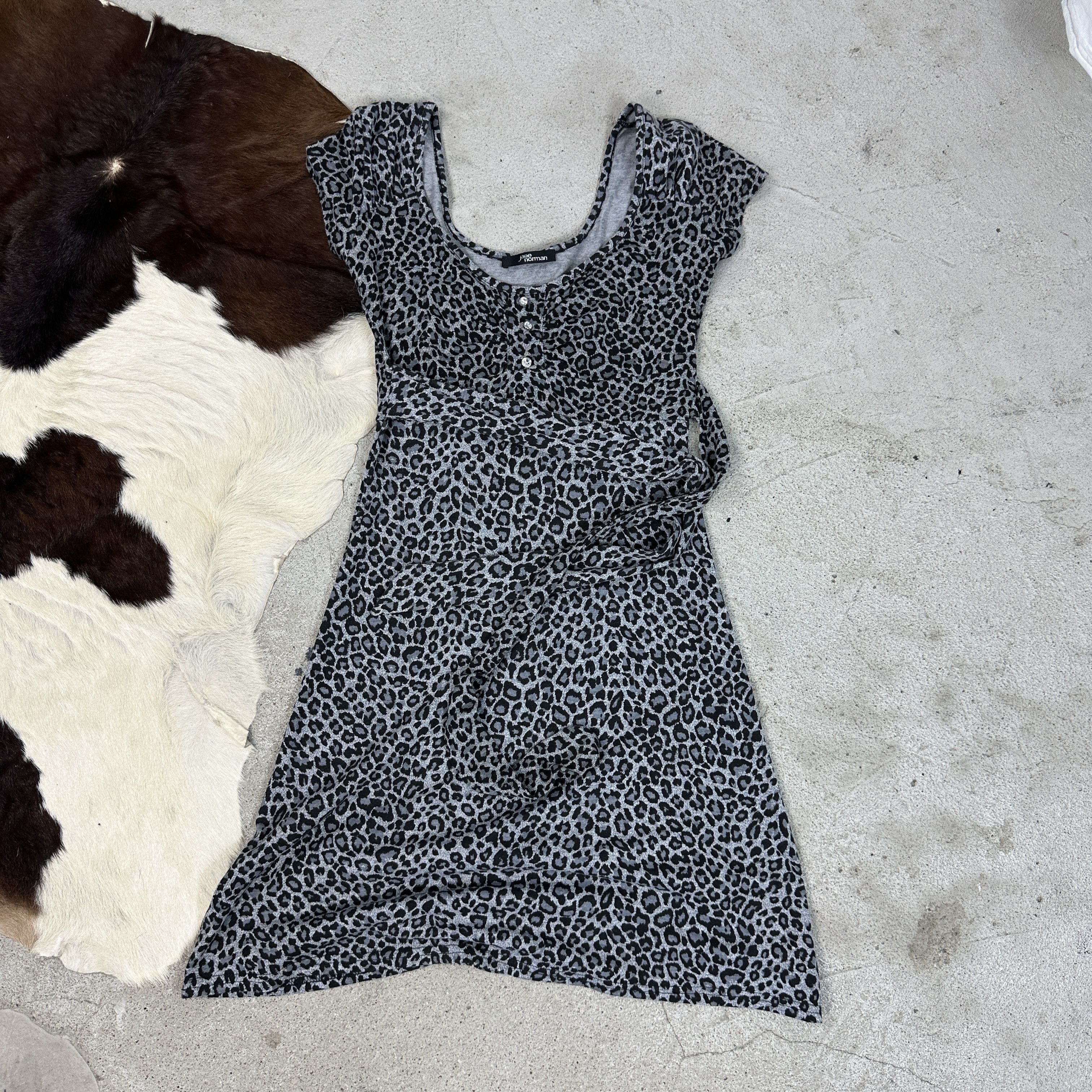 Vintage intage 00s Avant Garde Old Money Viscose Cheetah Dress Size M / US 6-8 / IT 42-44 - 6 Thumbnail