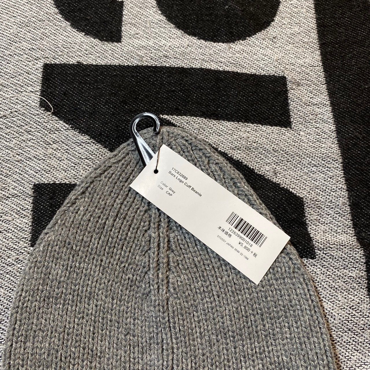 Stussy STUSSY BARS LOGO BEANIE HAT GREY Size ONE SIZE - 3 Thumbnail
