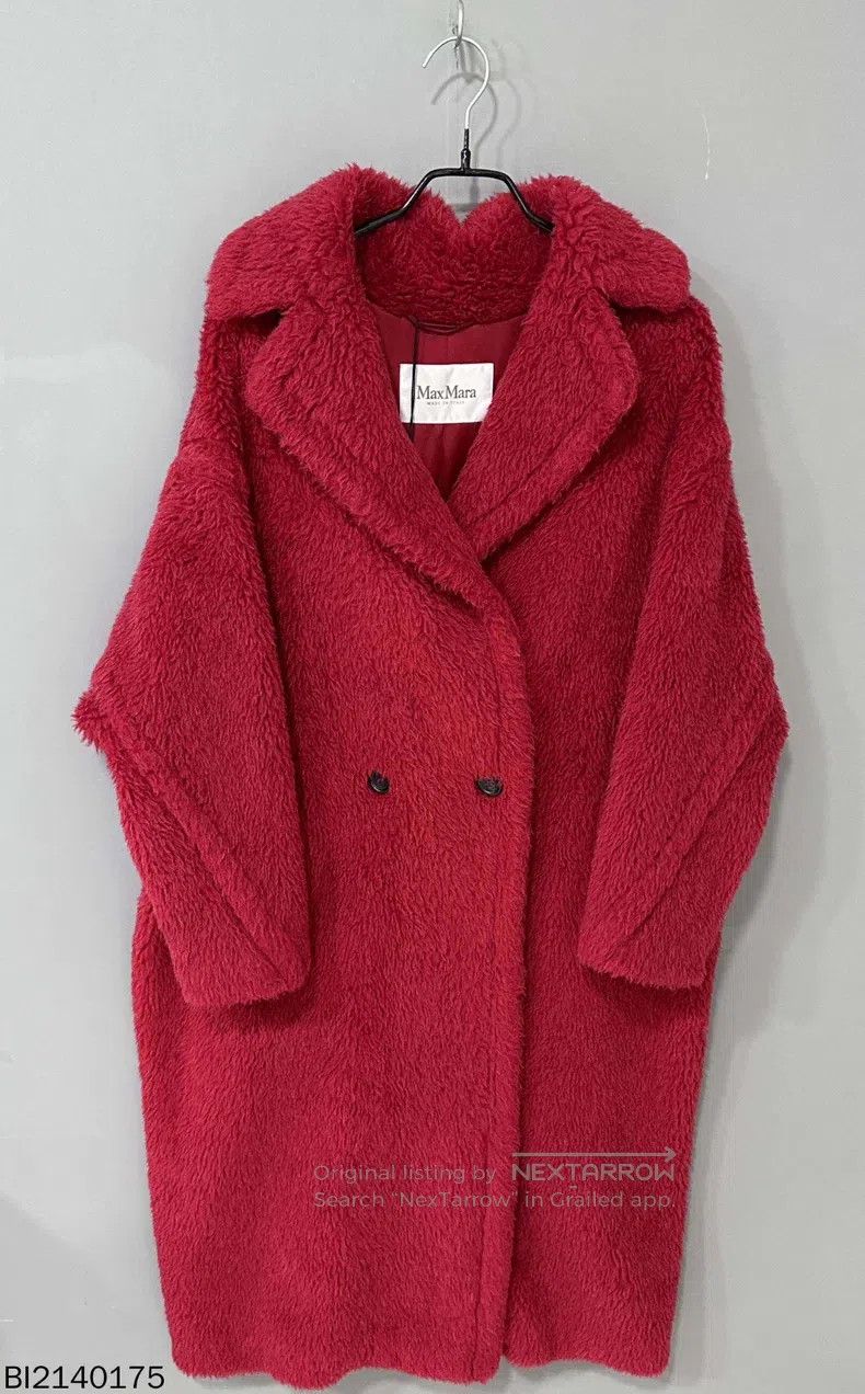 Max Mara Max Mara Red Teddy Overcoat Size XS / US 0-2 / IT 36-38 - 1 Thumbnail