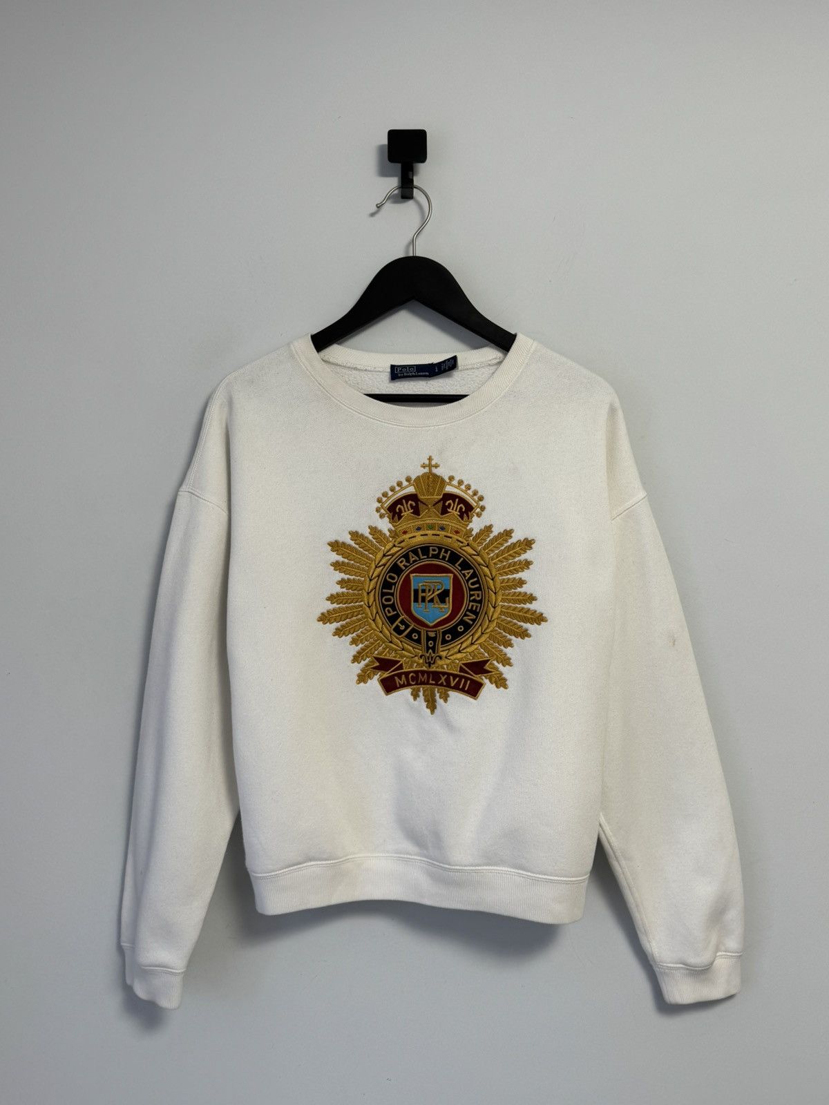 Polo Ralph Lauren Polo Ralph Lauren Crest Logo Sweatshirt Pullover Vintage Size L / US 10 / IT 46 - 1 Thumbnail