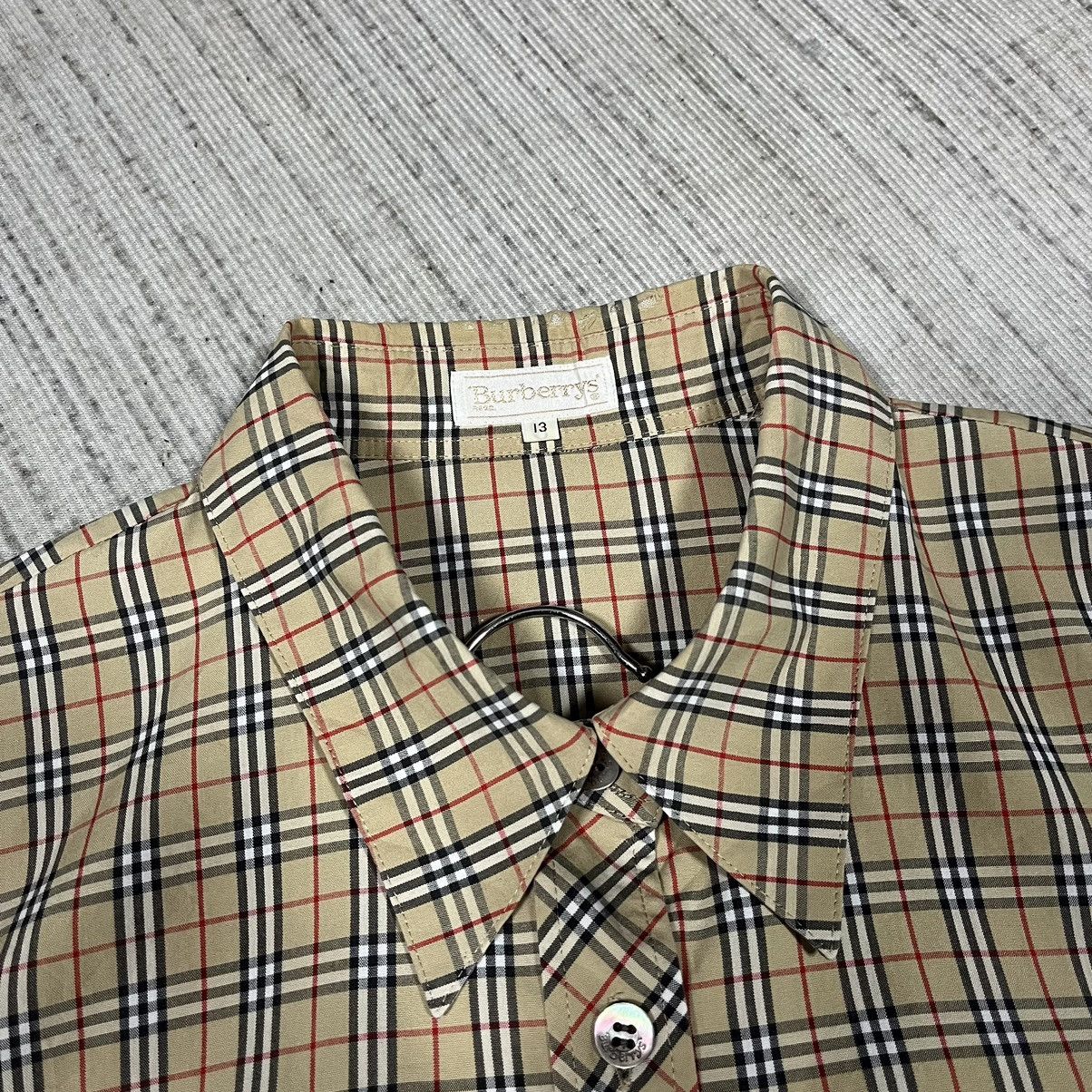 Burberry × Vintage Vintage Burberrys Nova Check button up shirt Size M / US 6-8 / IT 42-44 - 4 Thumbnail